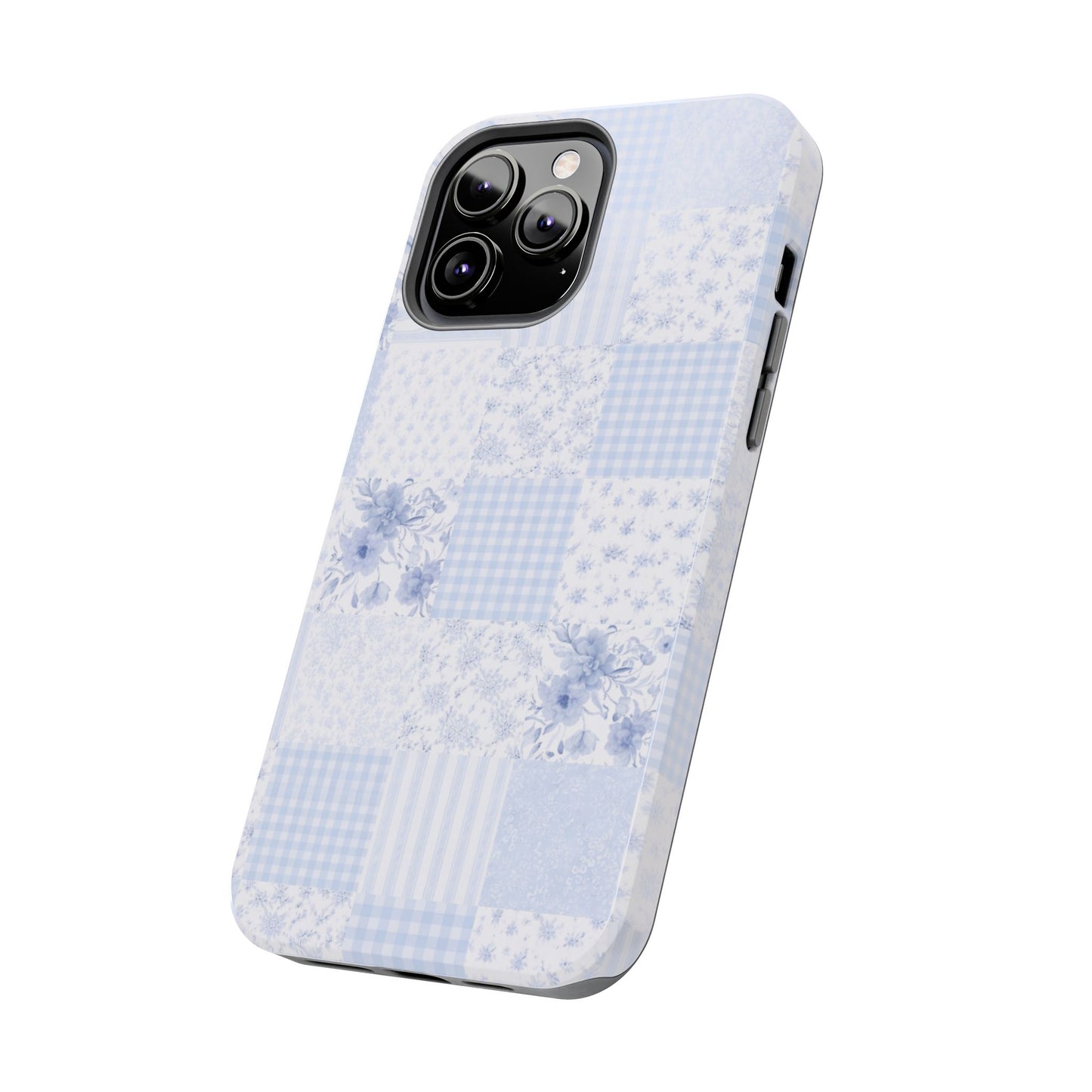 Baby Blue Plaid - Protective Phone Case