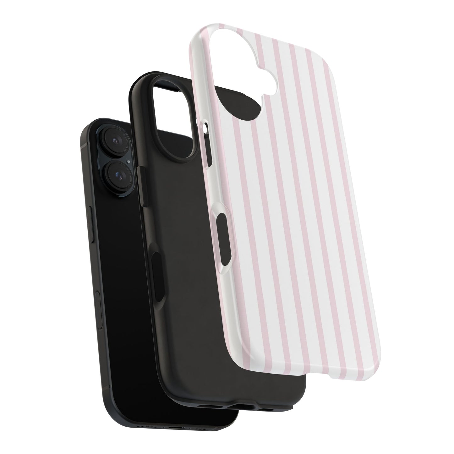 Pink Vertical Stripes - Protective Phone Case