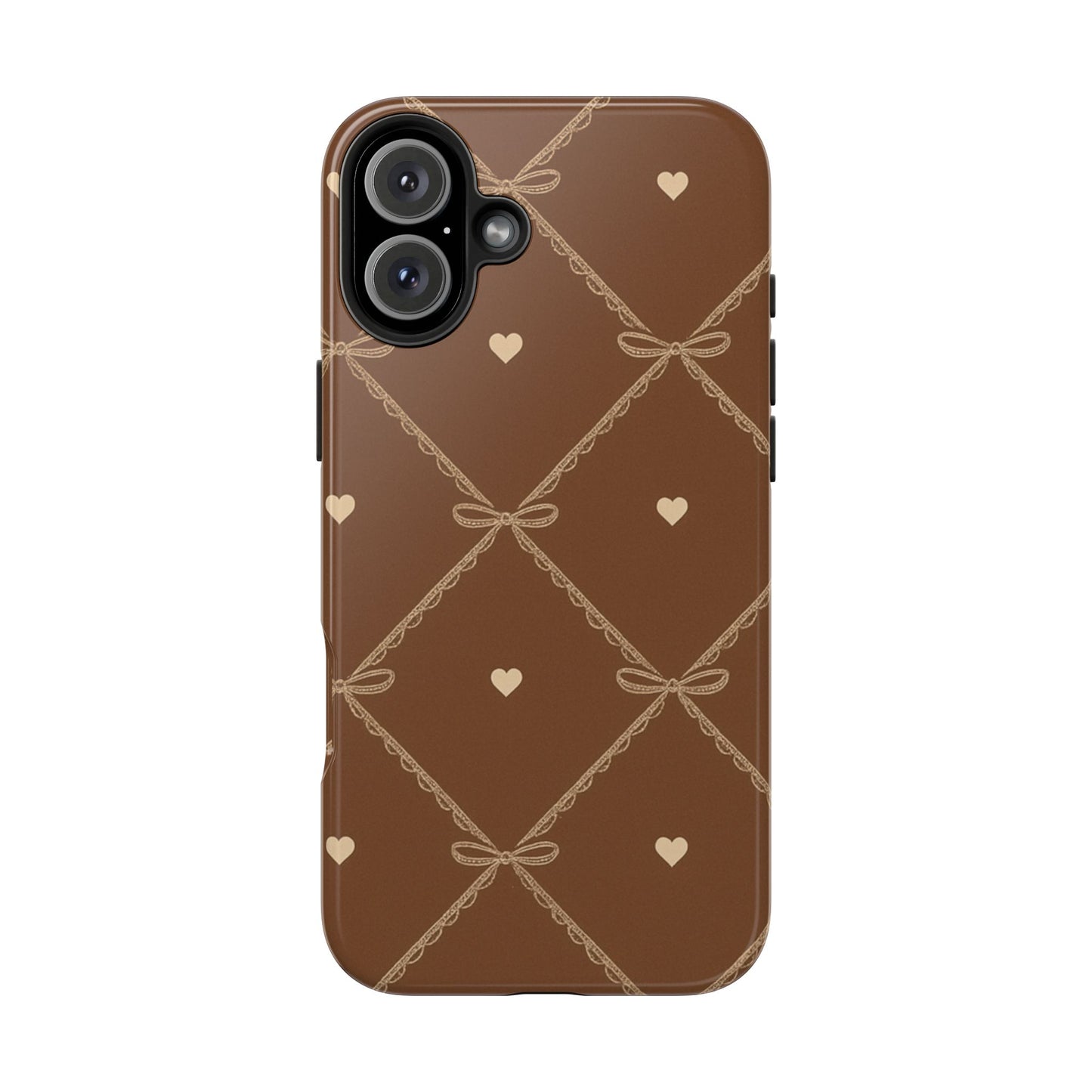 Chocolate Heart Ribbon - Protective Phone Case