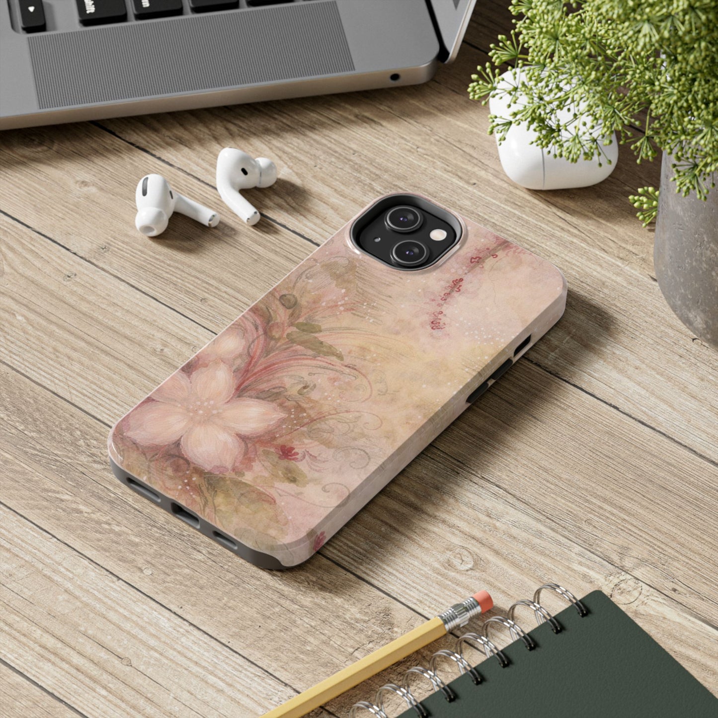 Antique Watercolor Floral - Protective Phone Case