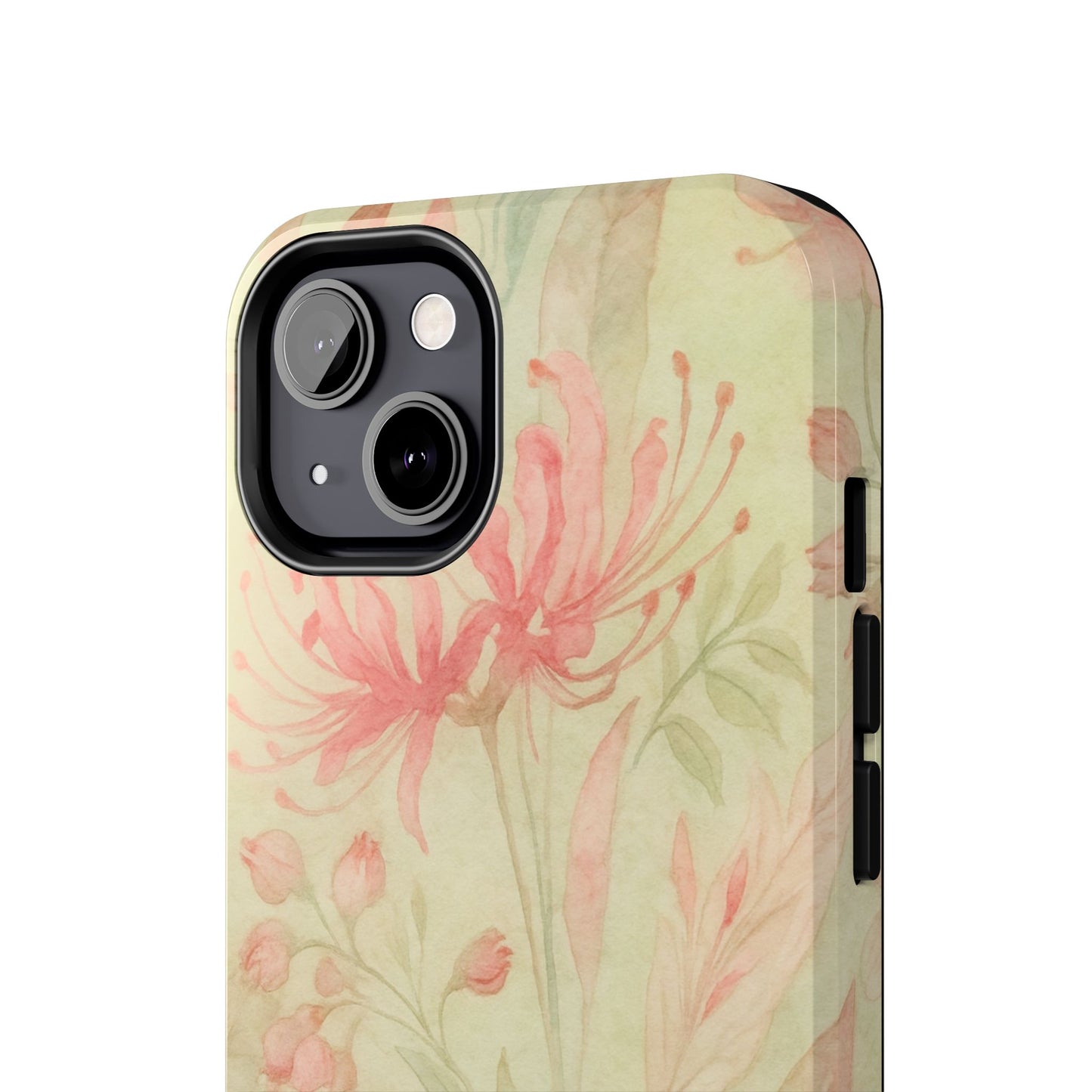 Pink Mint Floral - Protective Phone Case