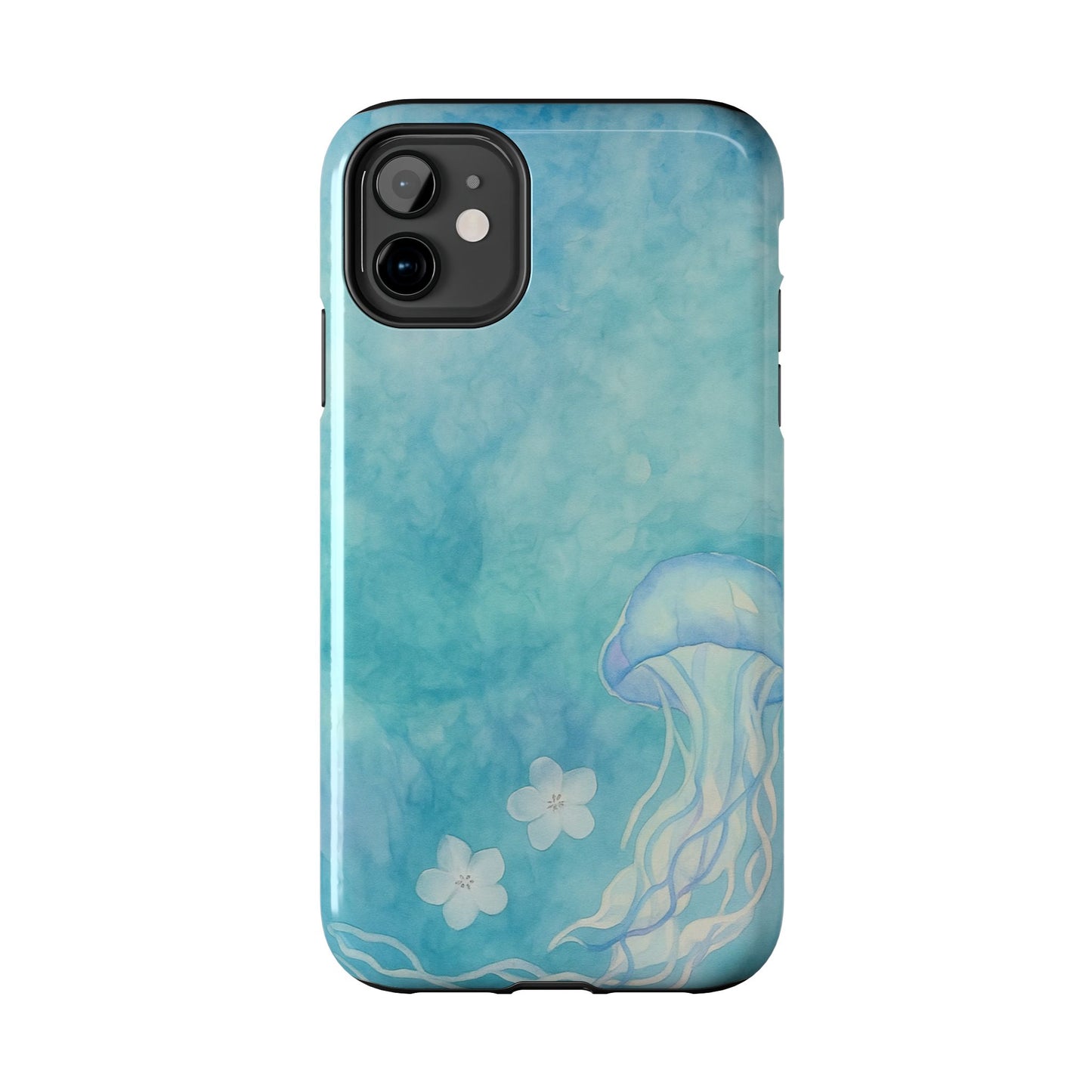 Sea-Blue Jellyfish - Protective Phone Case