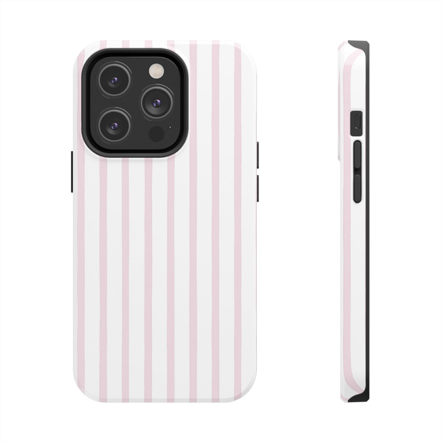 Pink Vertical Stripes - Protective Phone Case