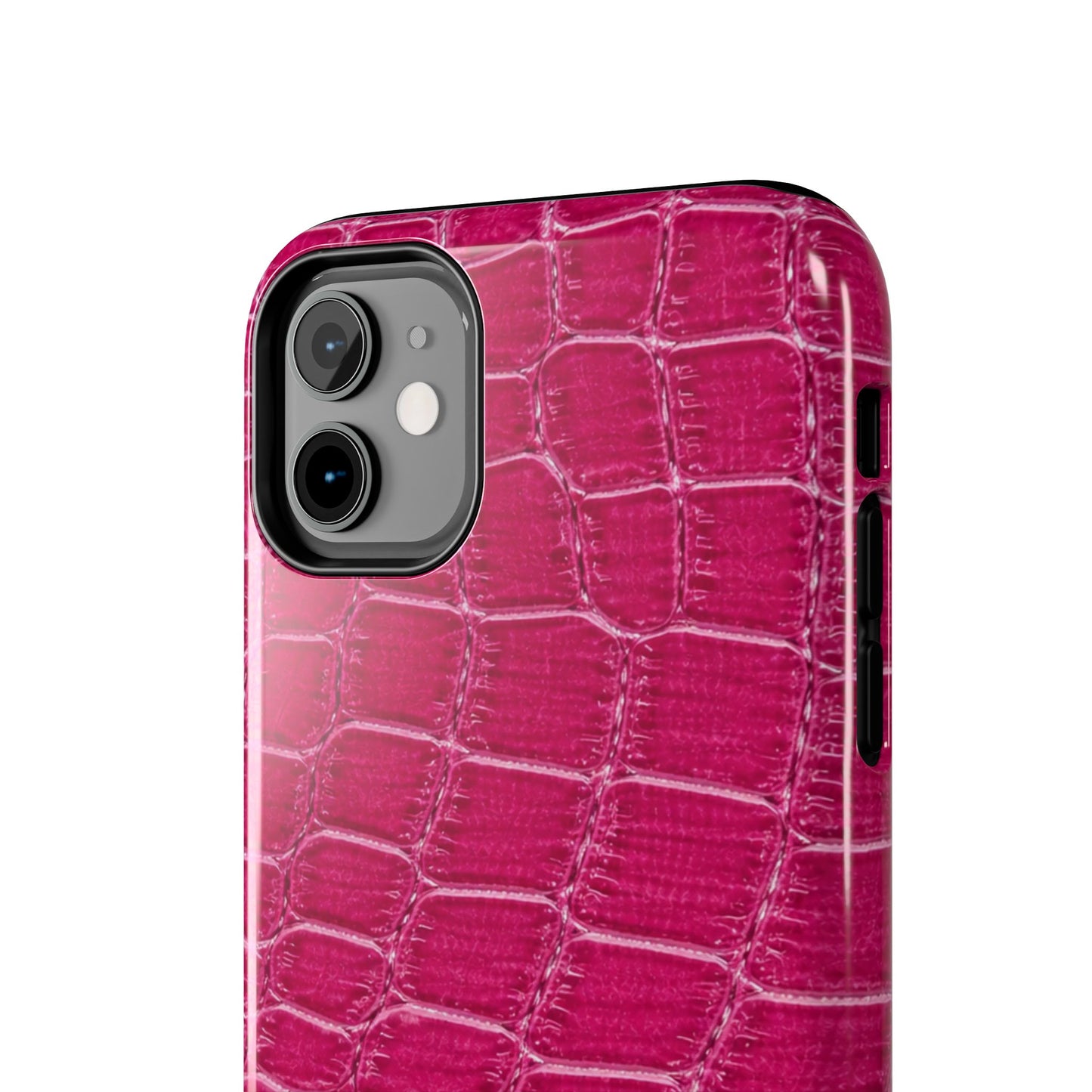 Pink Crocodile Pattern - Protective Phone Case