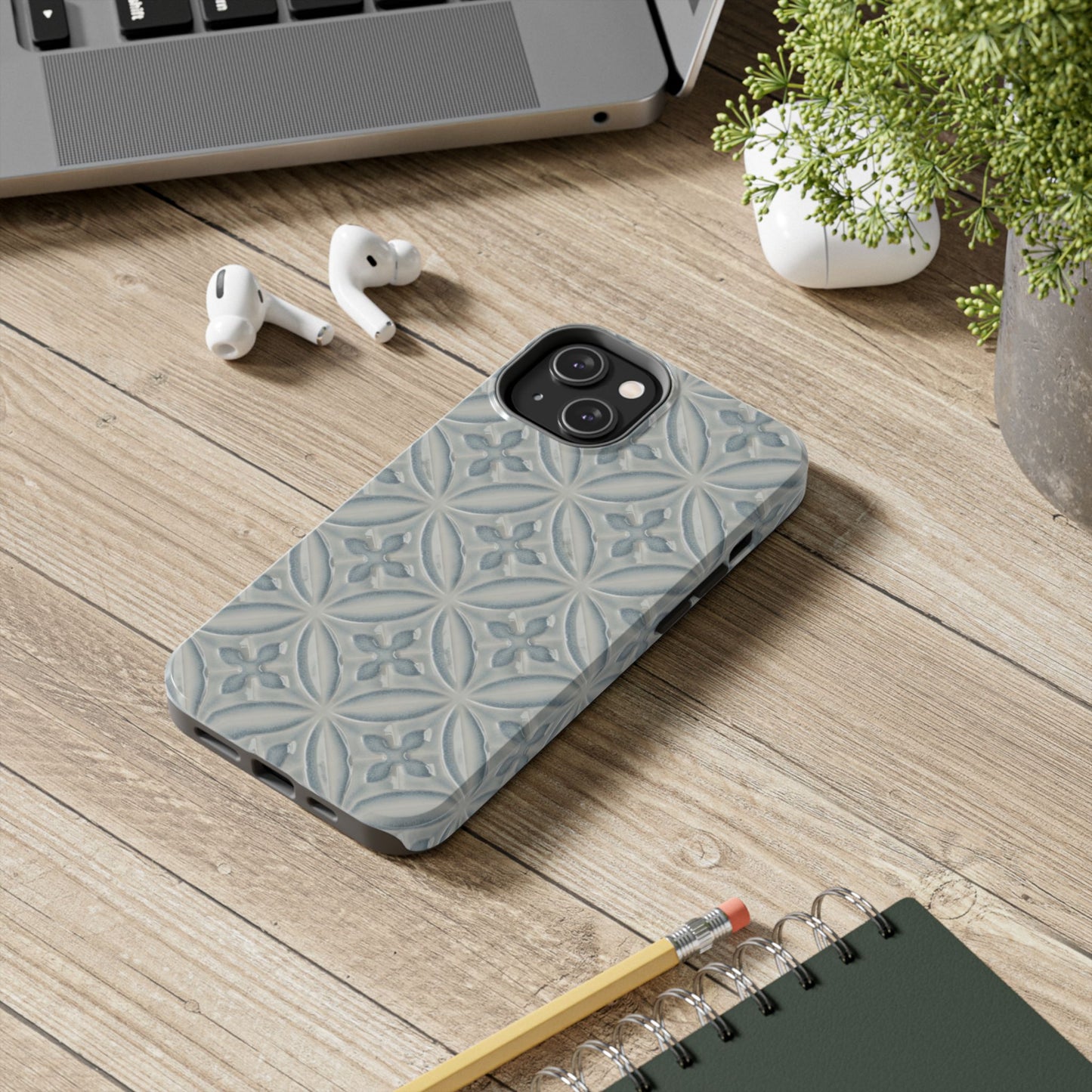 Vintage Blue Tile - Protective Phone Case