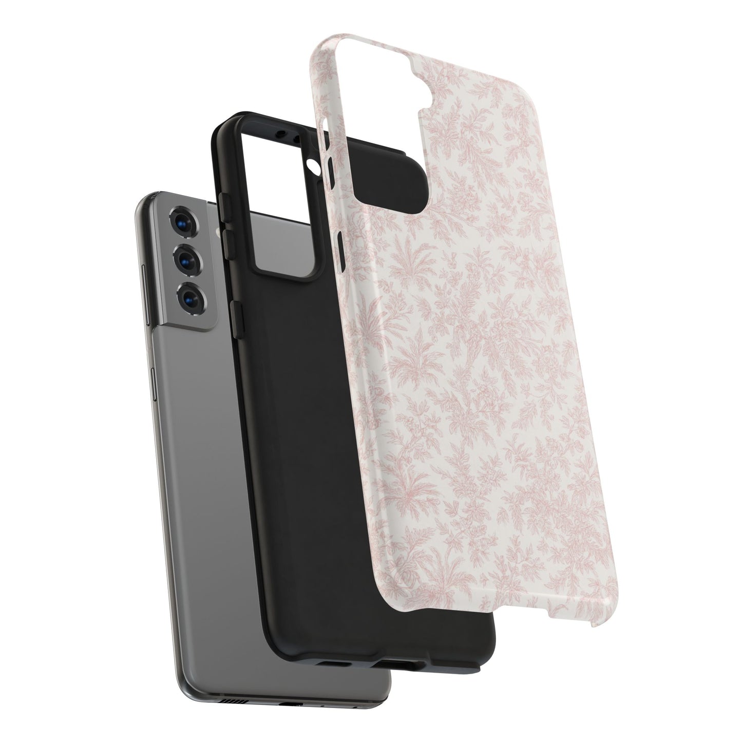 Blush Pink Floral - Protective Phone Case