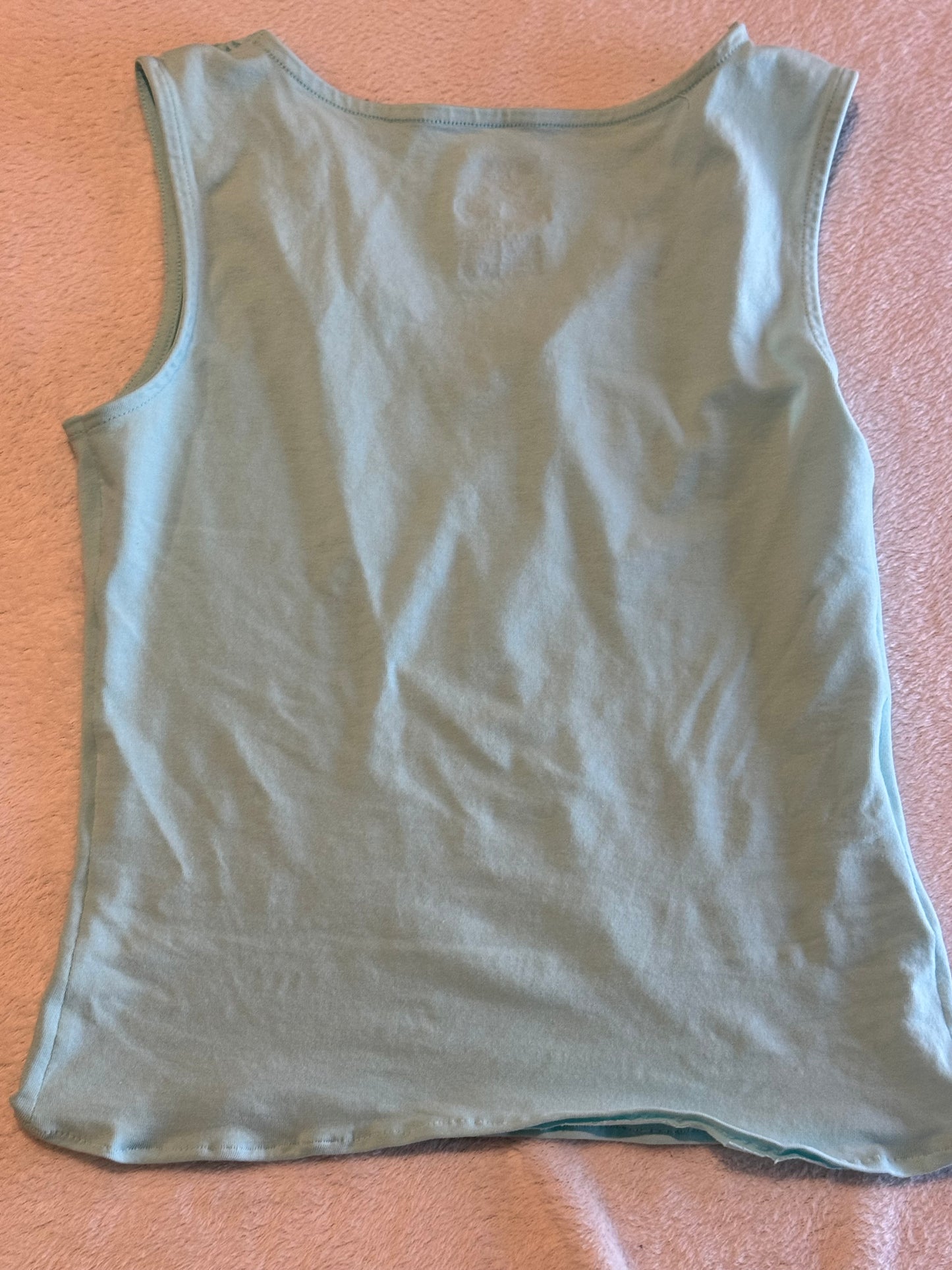 Light Blue Fitted Top with Lace