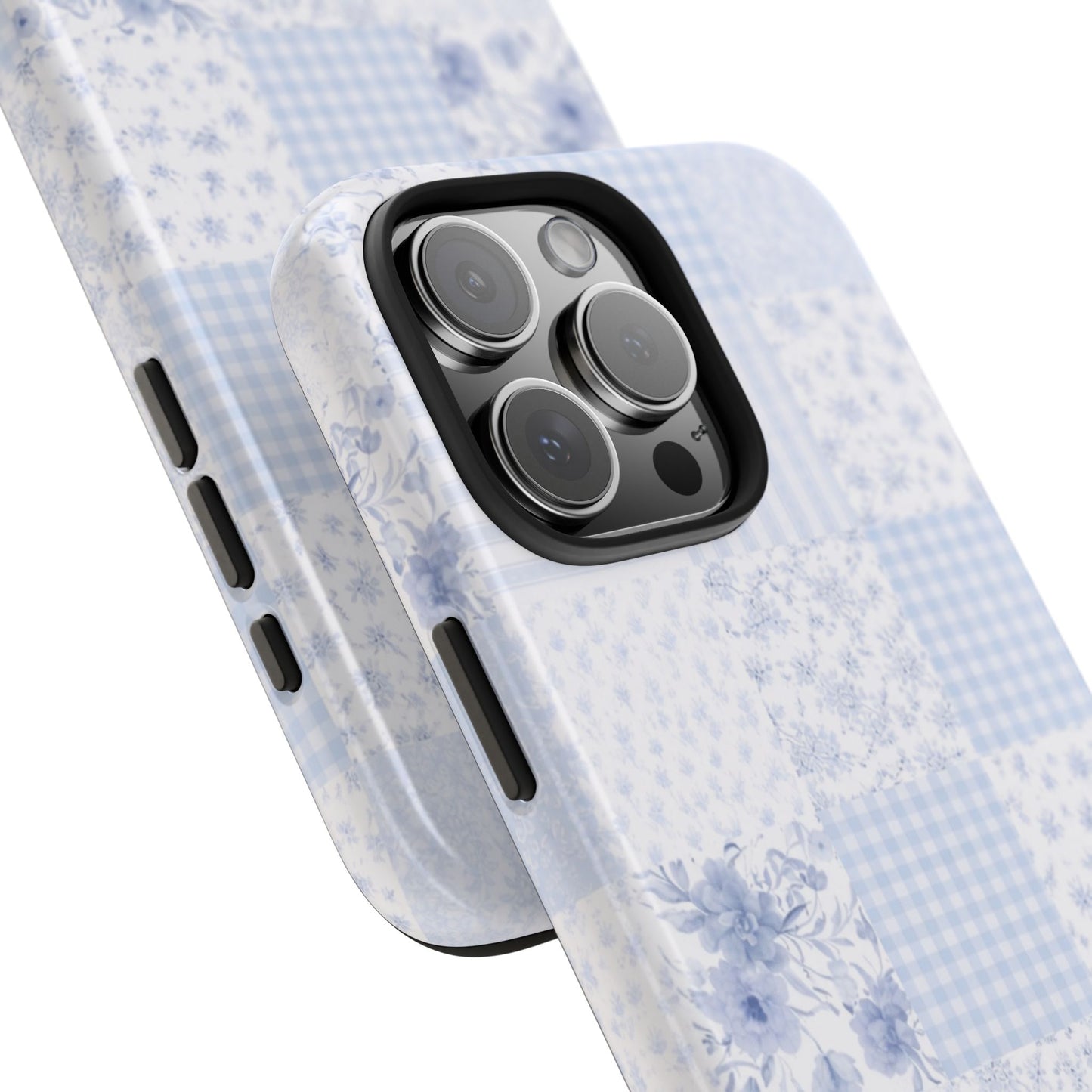 Baby Blue Plaid - Protective Phone Case