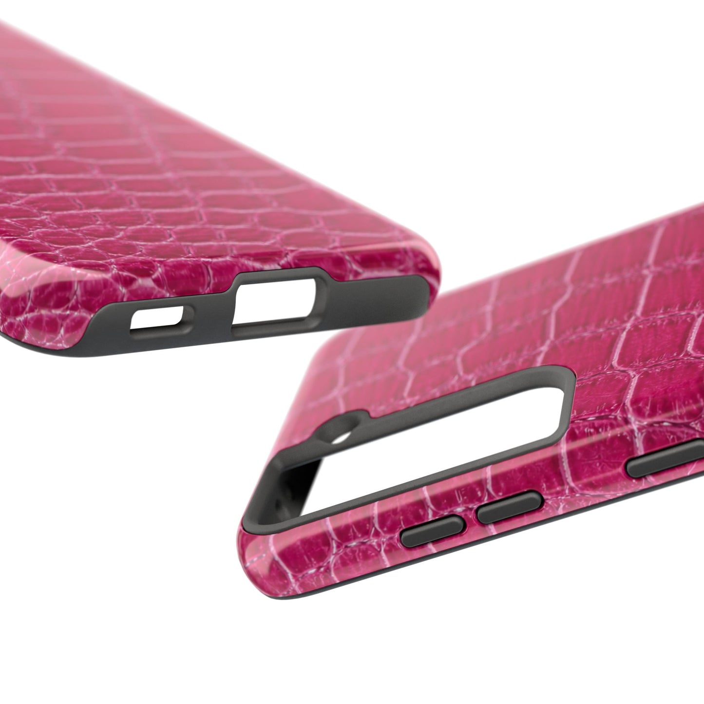 Pink Crocodile Pattern - Protective Phone Case