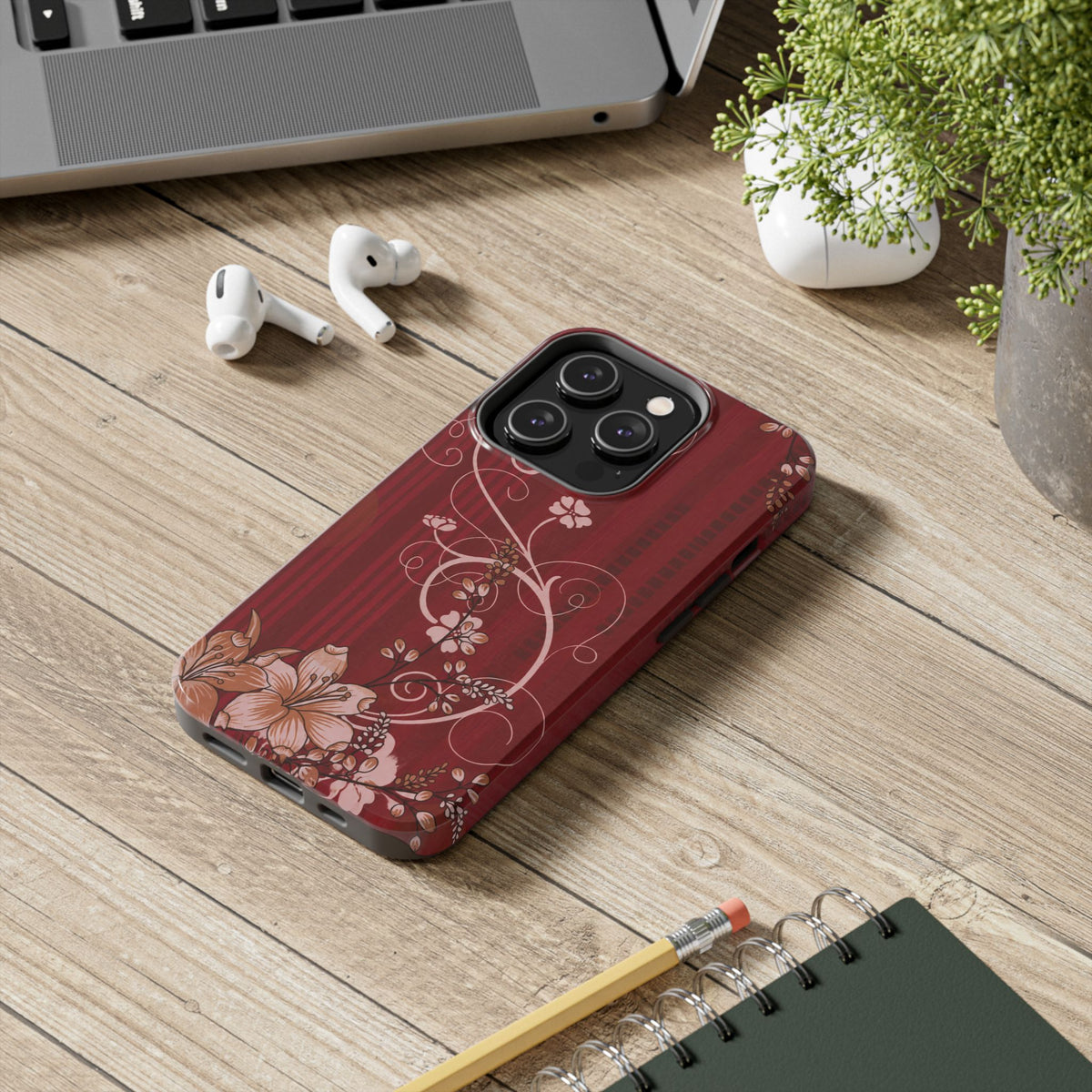 Crimson Bloom - Protective Phone Case