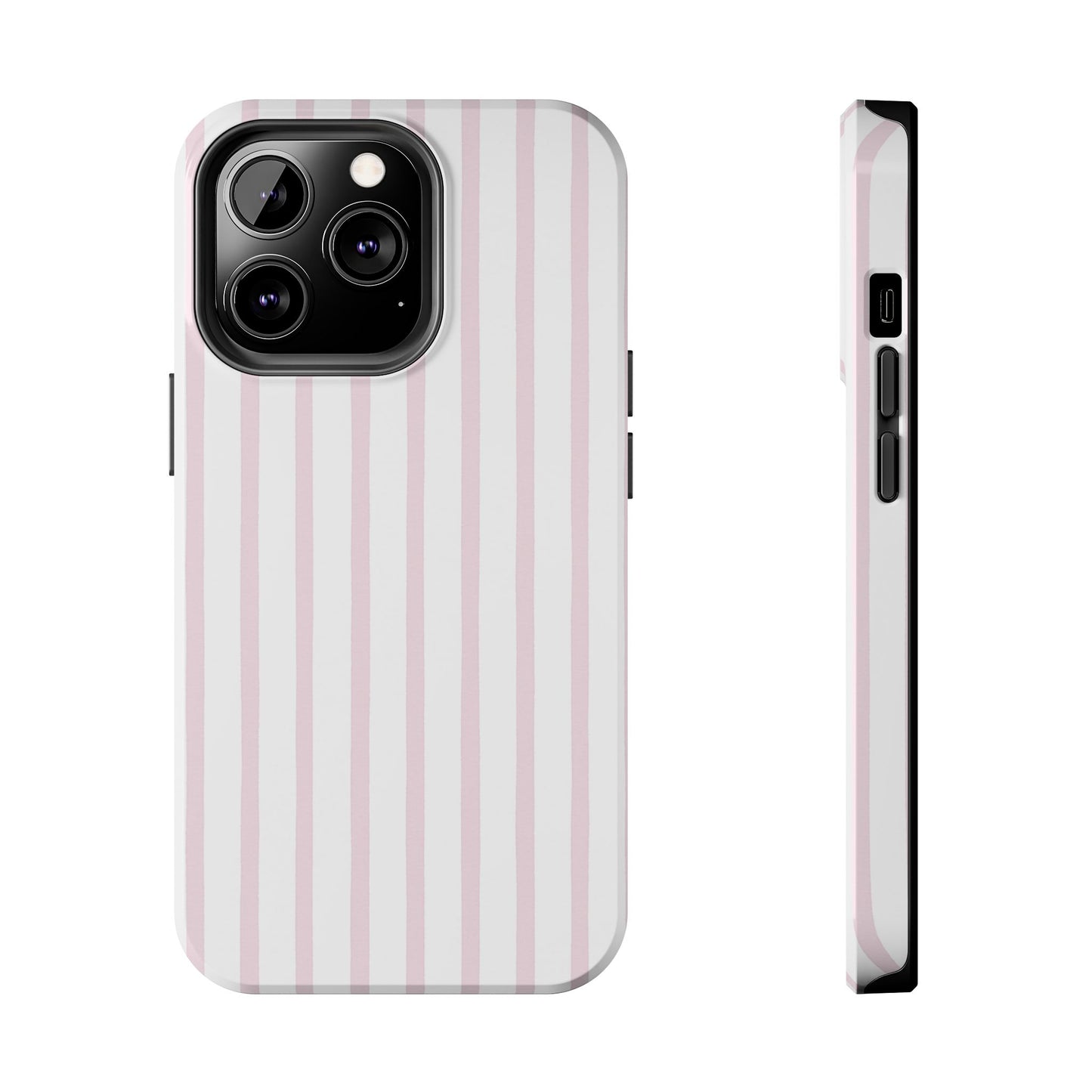 Pink Vertical Stripes - Protective Phone Case