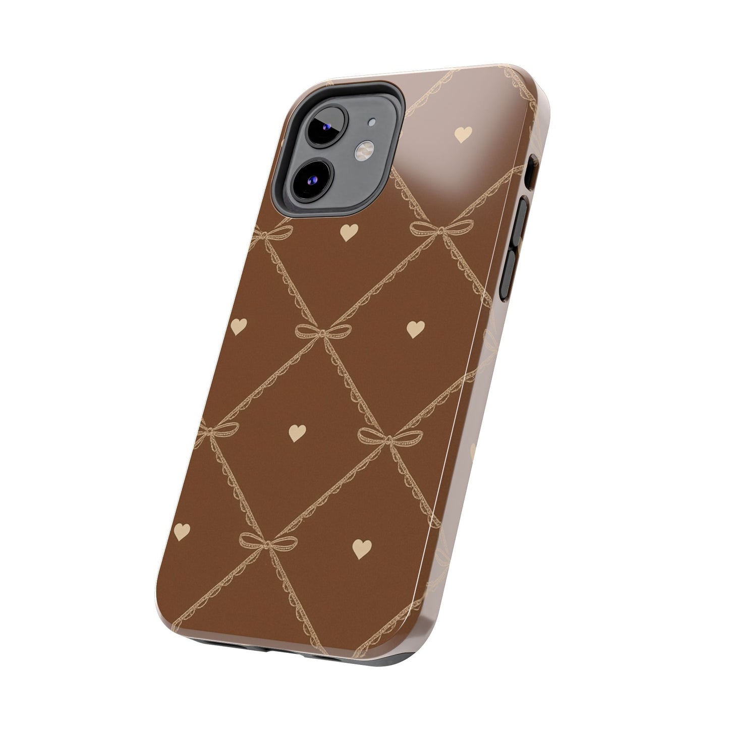 Chocolate Heart Ribbon - Protective Phone Case