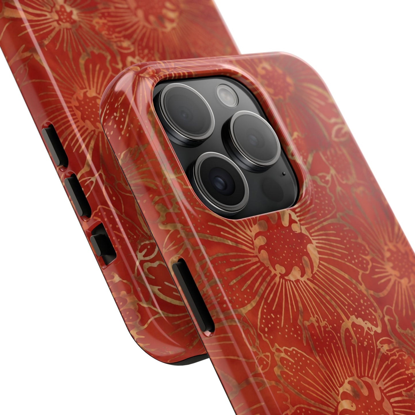 Radiant Red Florals - Protective Phone Case