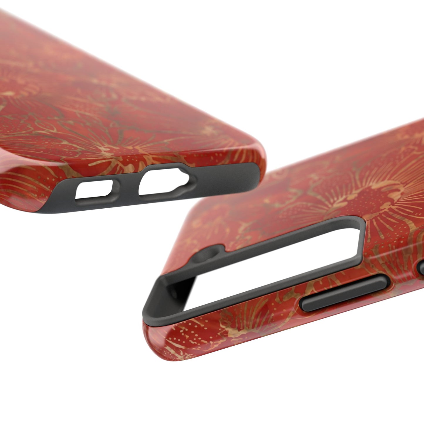 Radiant Red Florals - Protective Phone Case