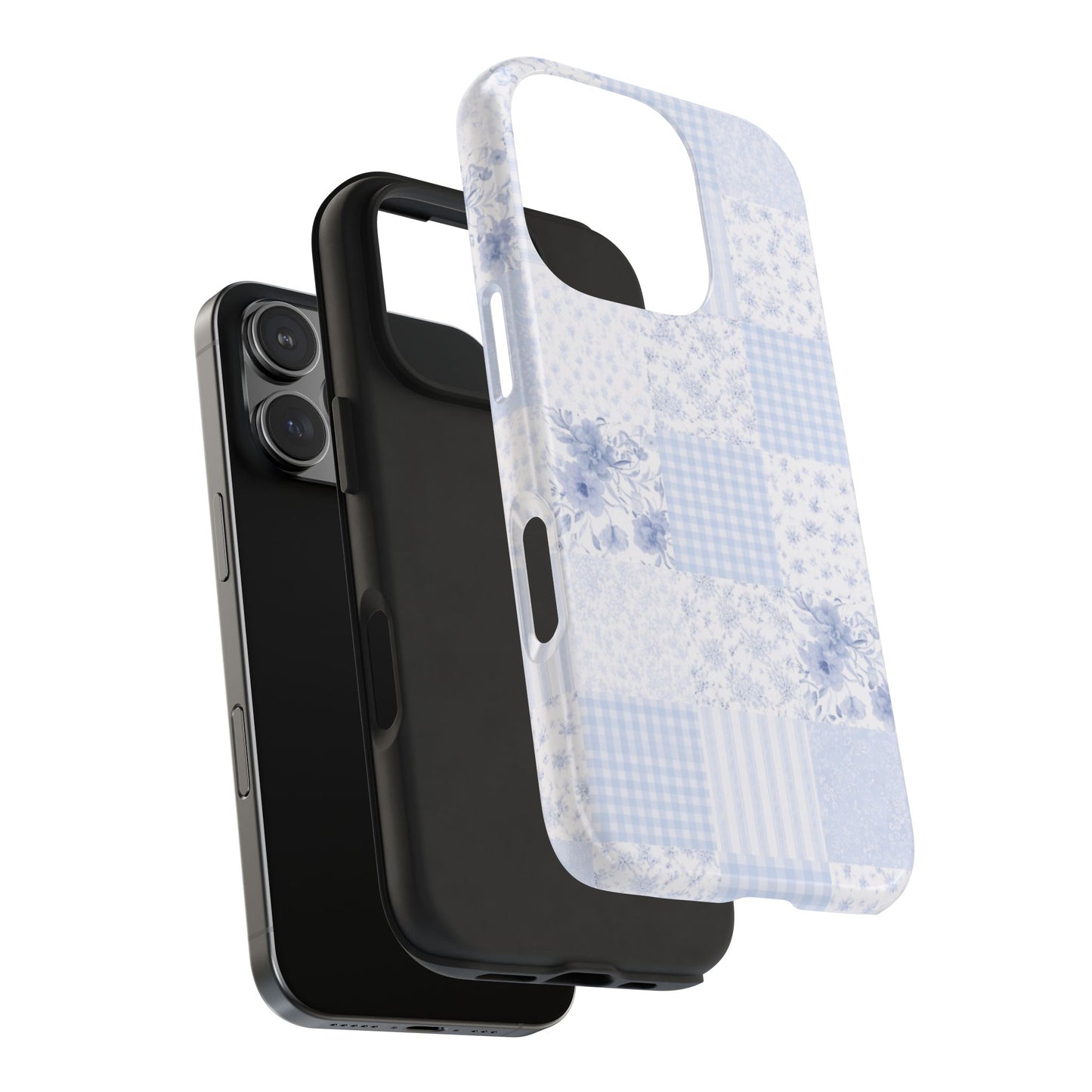 Baby Blue Plaid - Protective Phone Case