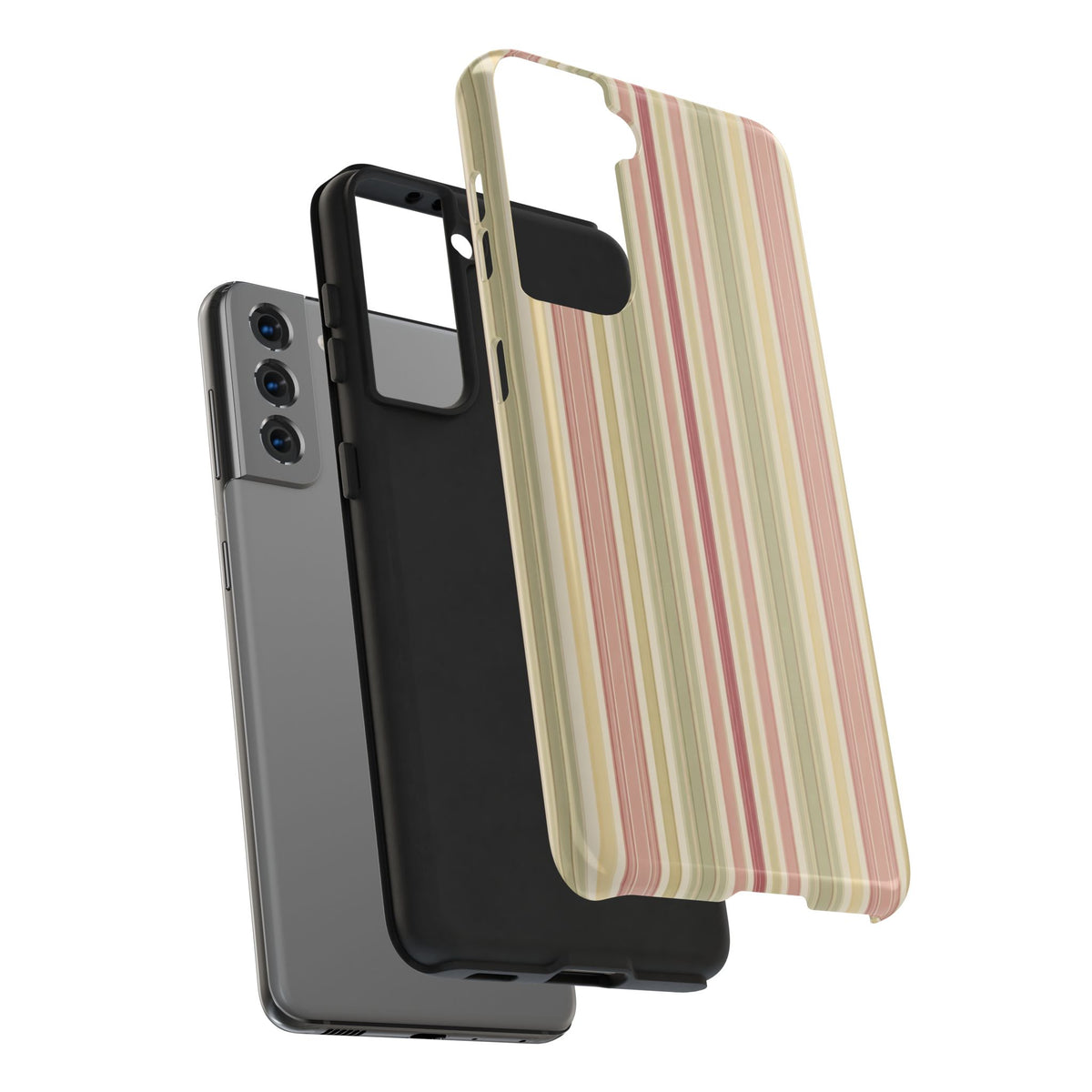 Rosewood Stripe - Protective Phone Case