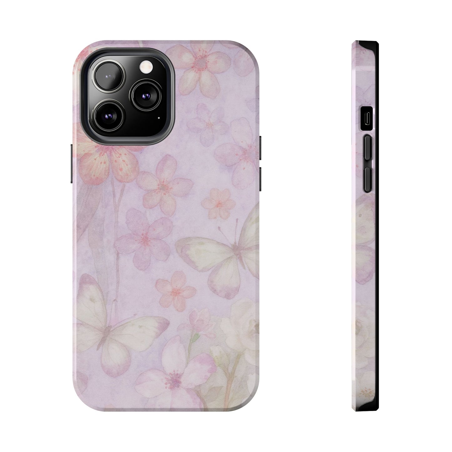 Lilac Butterfly - Protective Phone Case