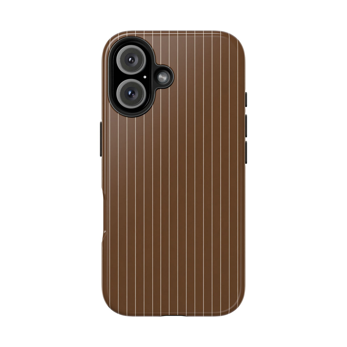 Brown Pinstripe - Protective Phone Case