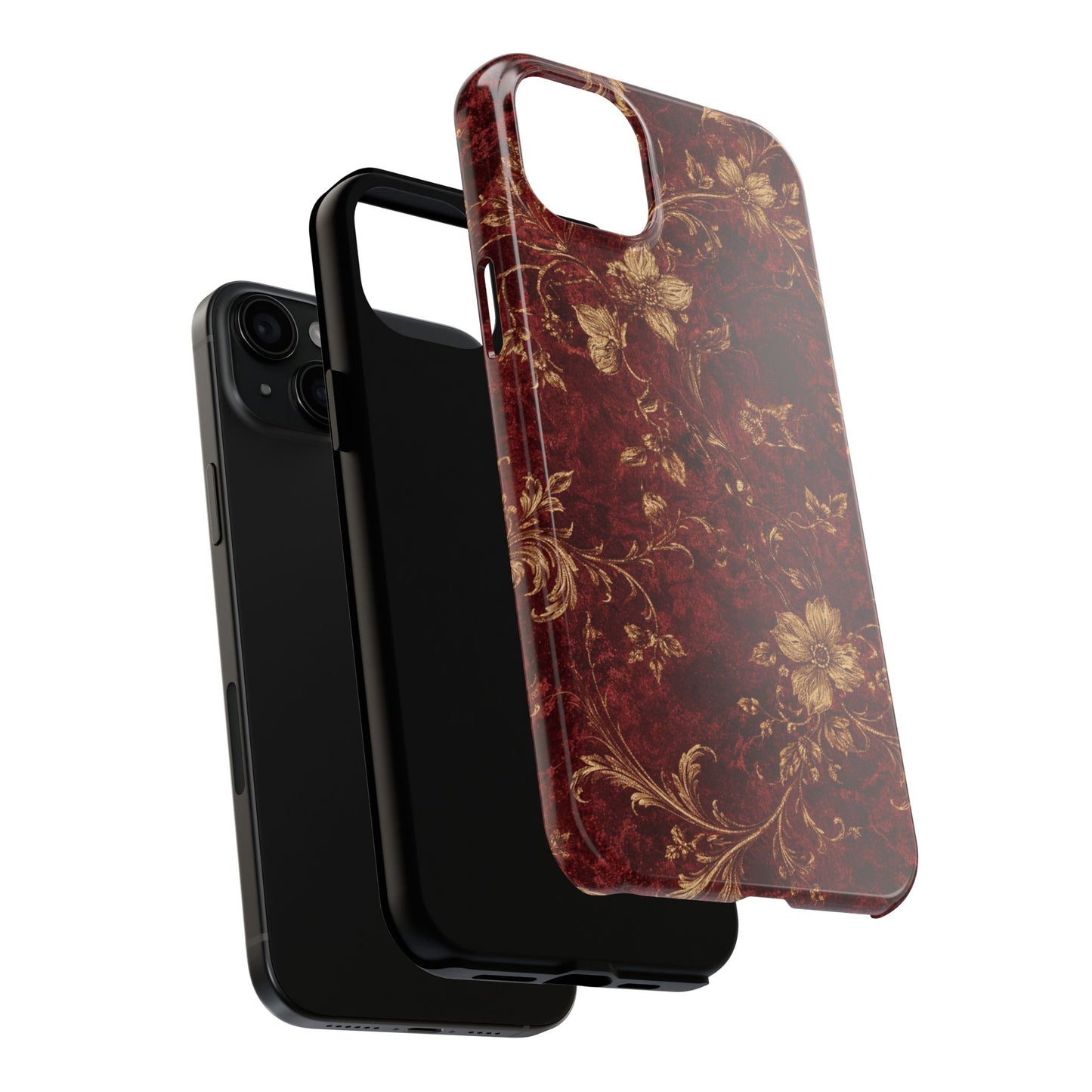 Floral Burgundy - Protective Phone Case
