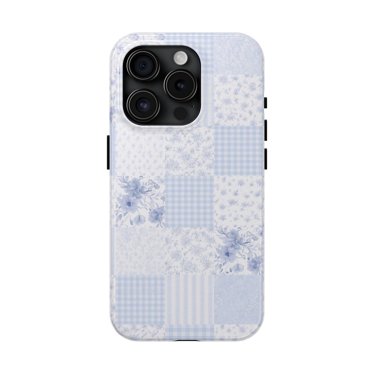 Baby Blue Plaid - Protective Phone Case