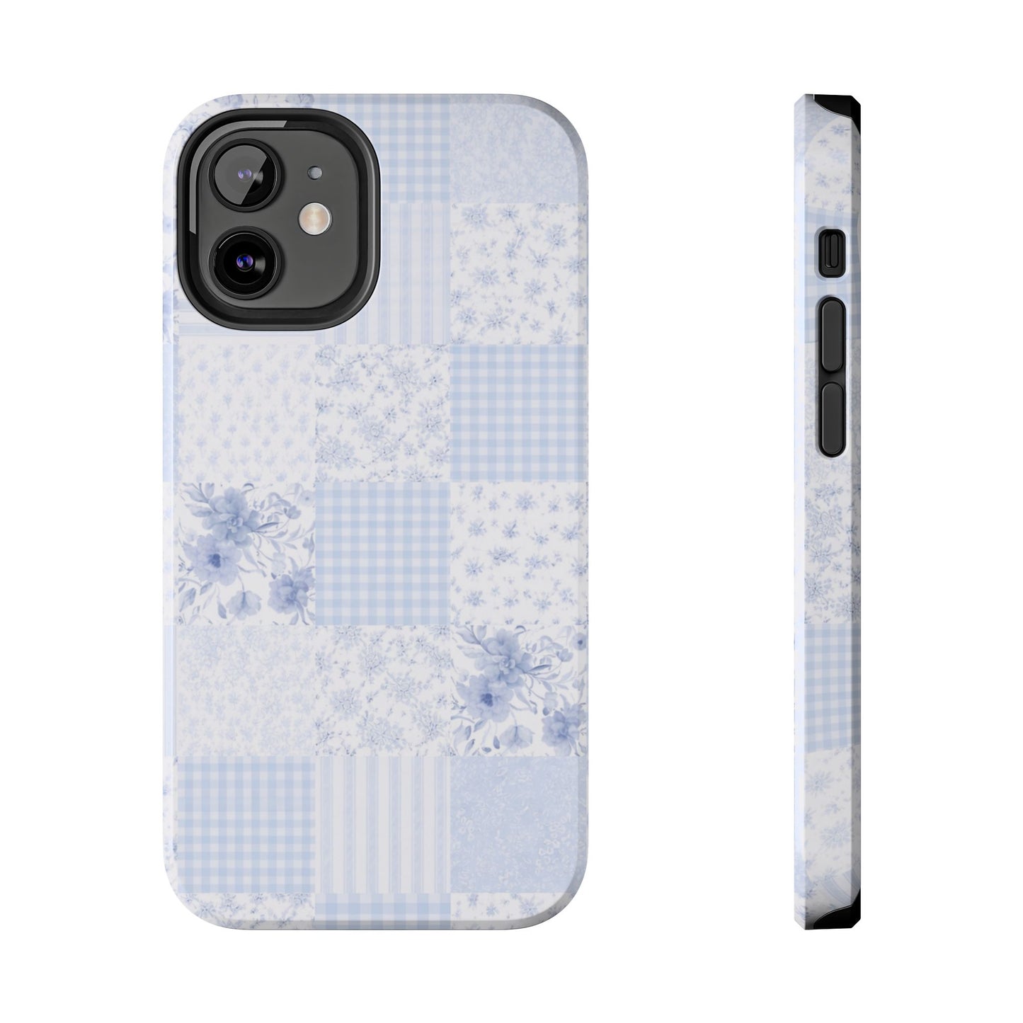 Baby Blue Plaid - Protective Phone Case