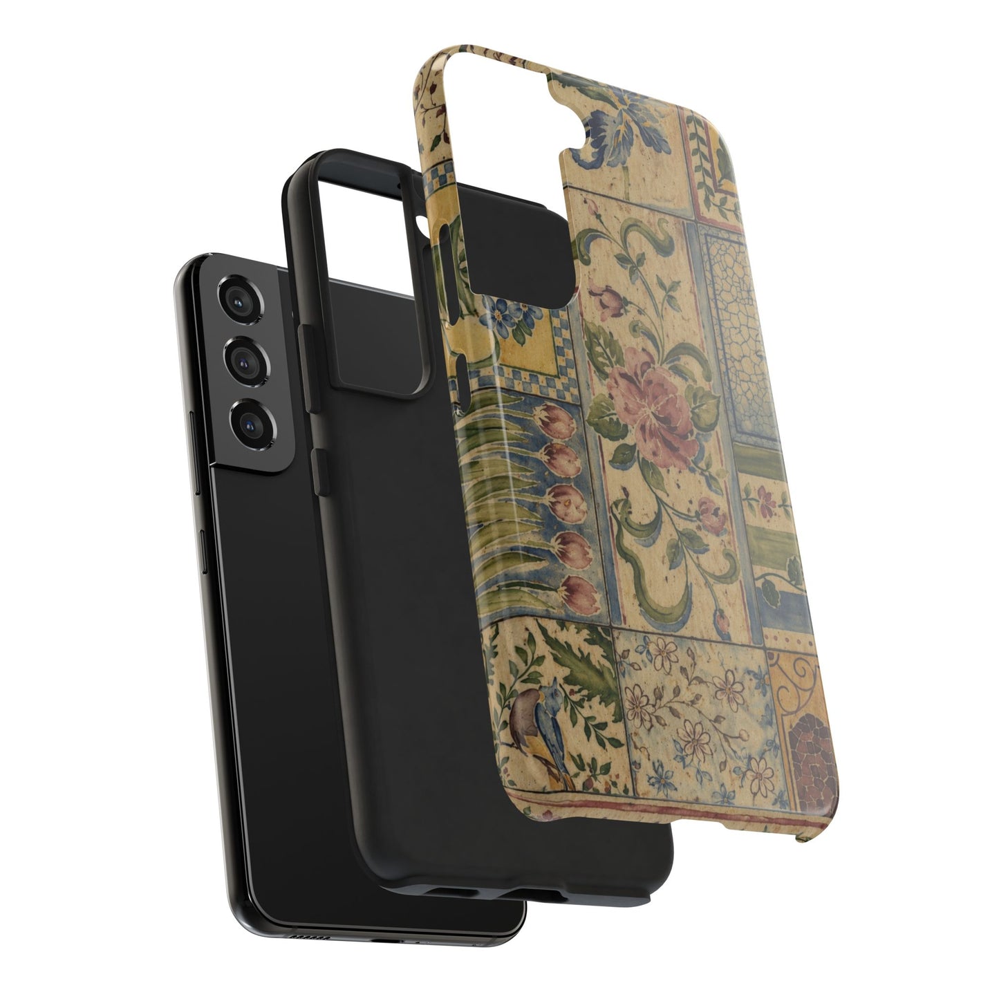 Vintage Floral Patchwork - Protective Phone Case
