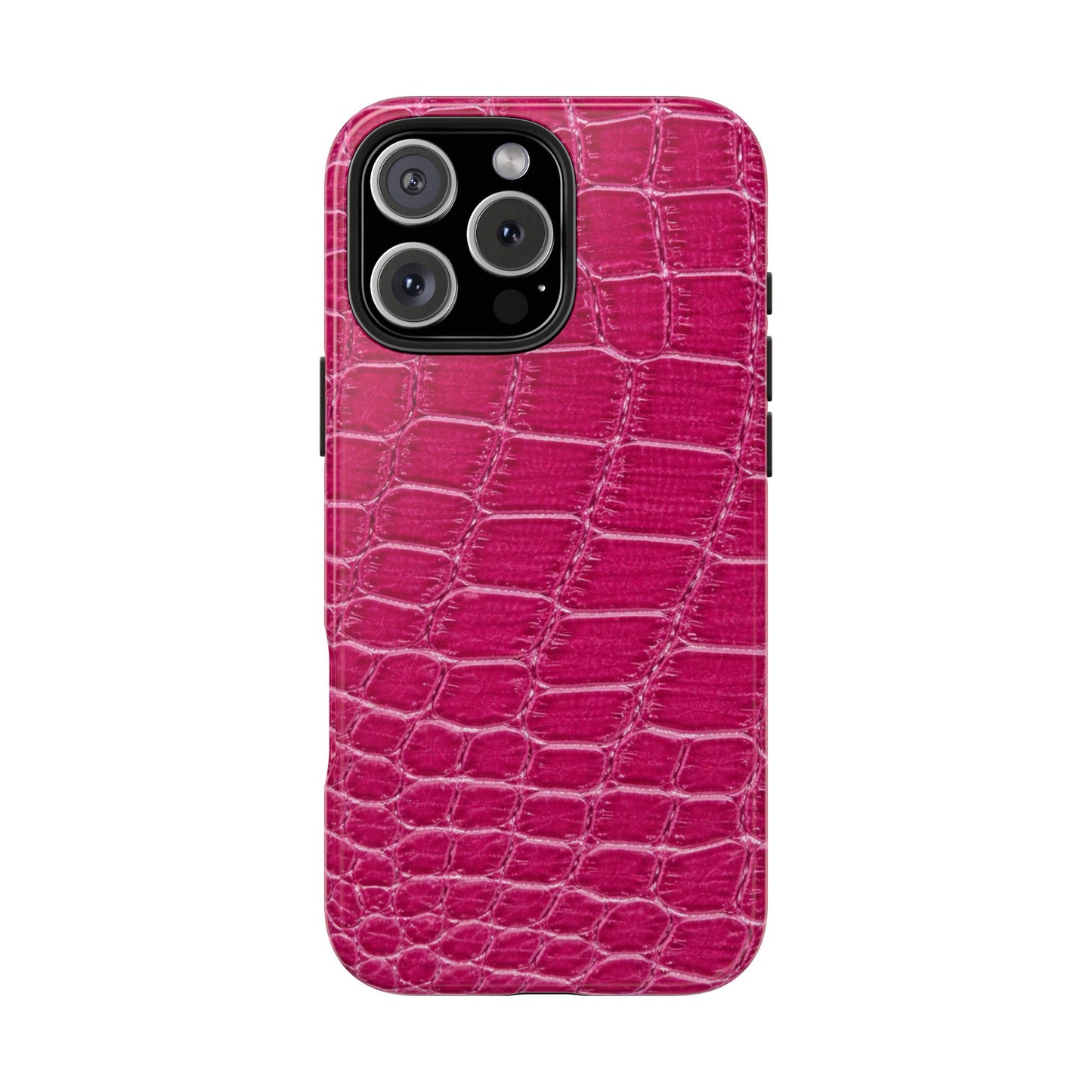 Pink Crocodile Pattern - Protective Phone Case
