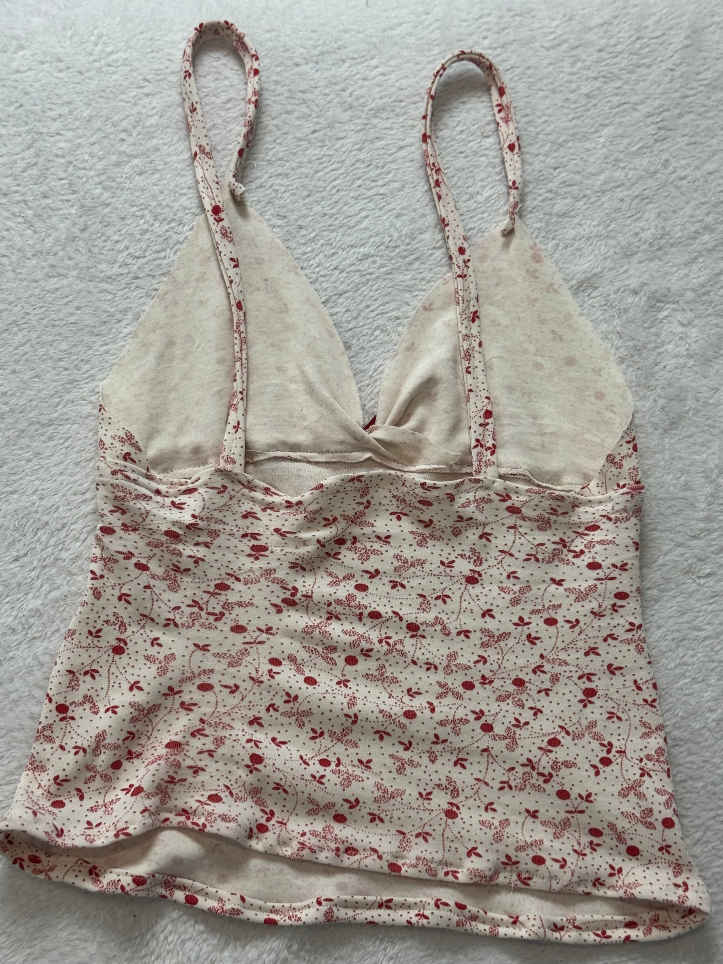 Cherry Patterned V-Neck Cami