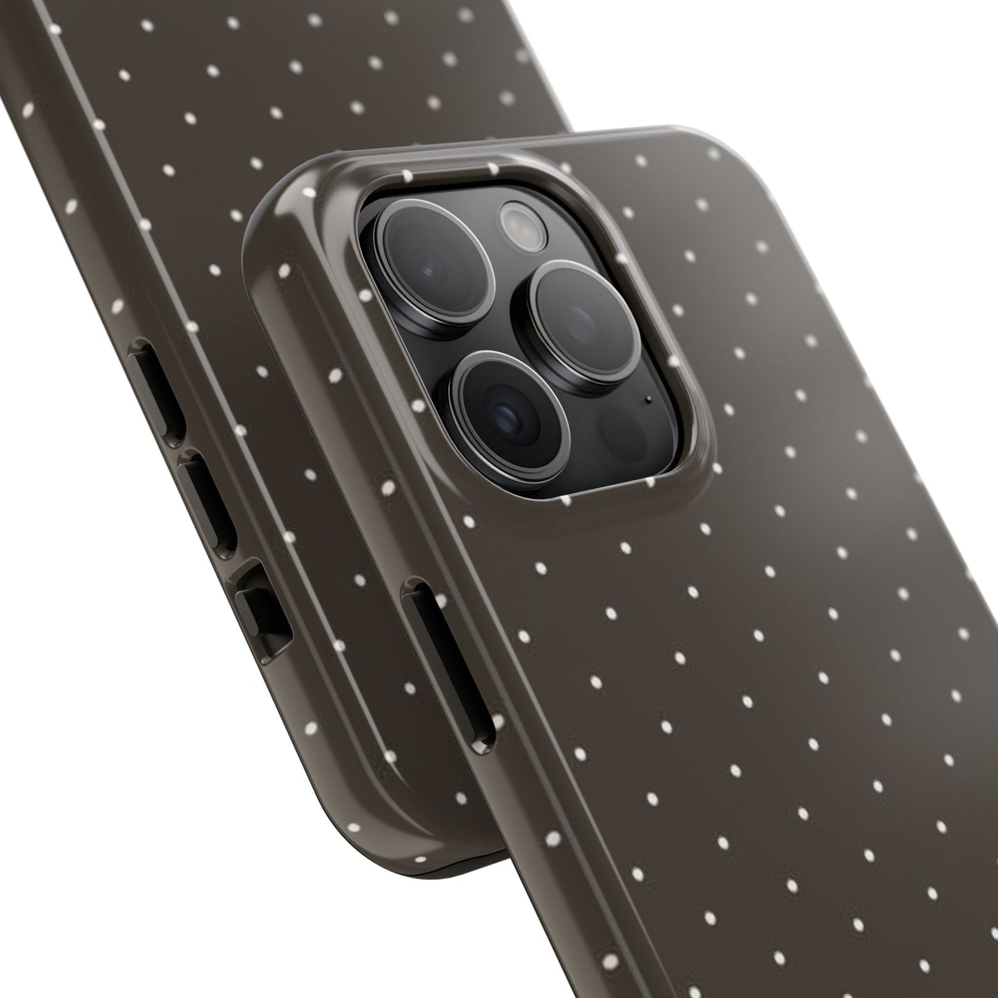 Brown Mini Polka Dot - Protective Phone Case