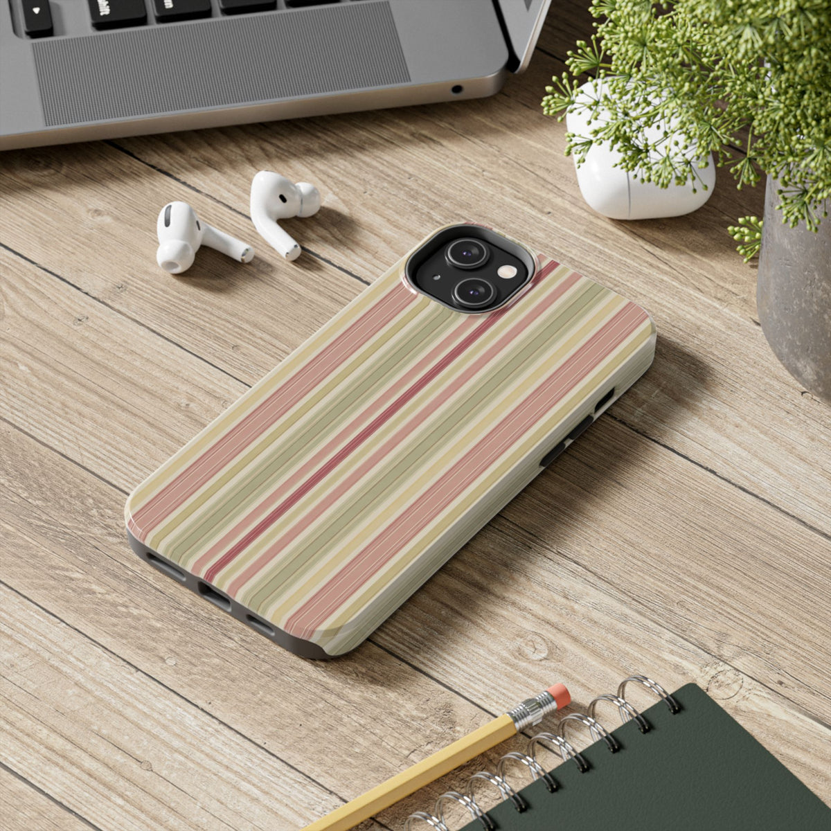 Rosewood Stripe - Protective Phone Case