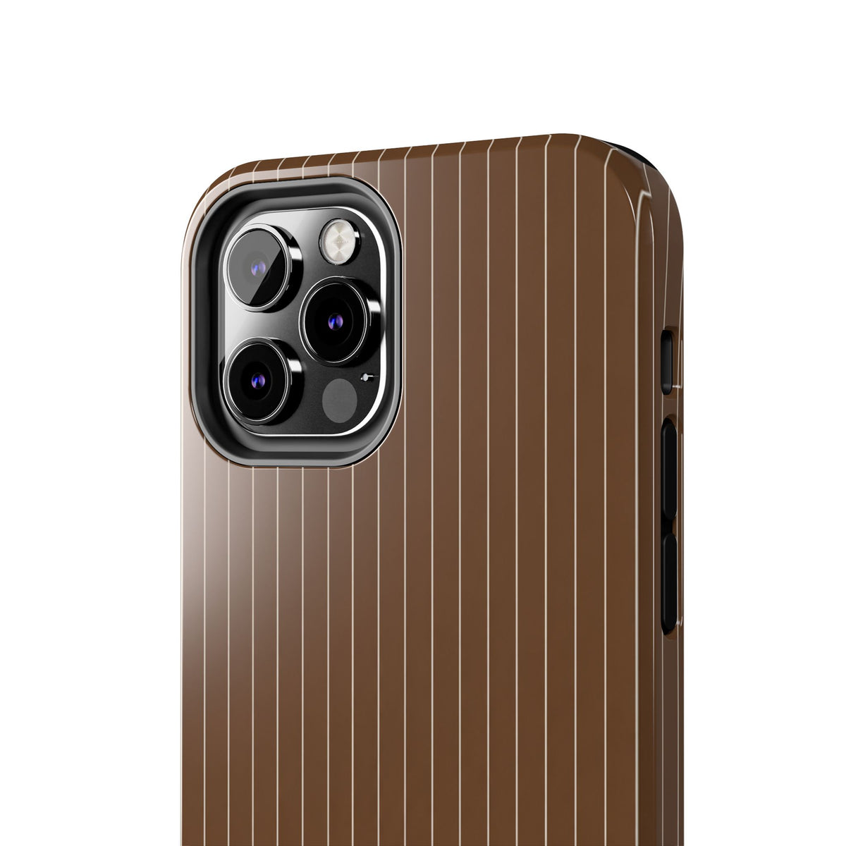 Brown Pinstripe - Protective Phone Case