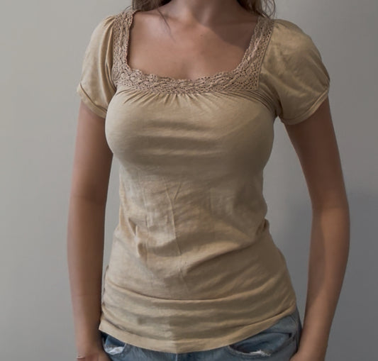 Fitted Light Brown Top