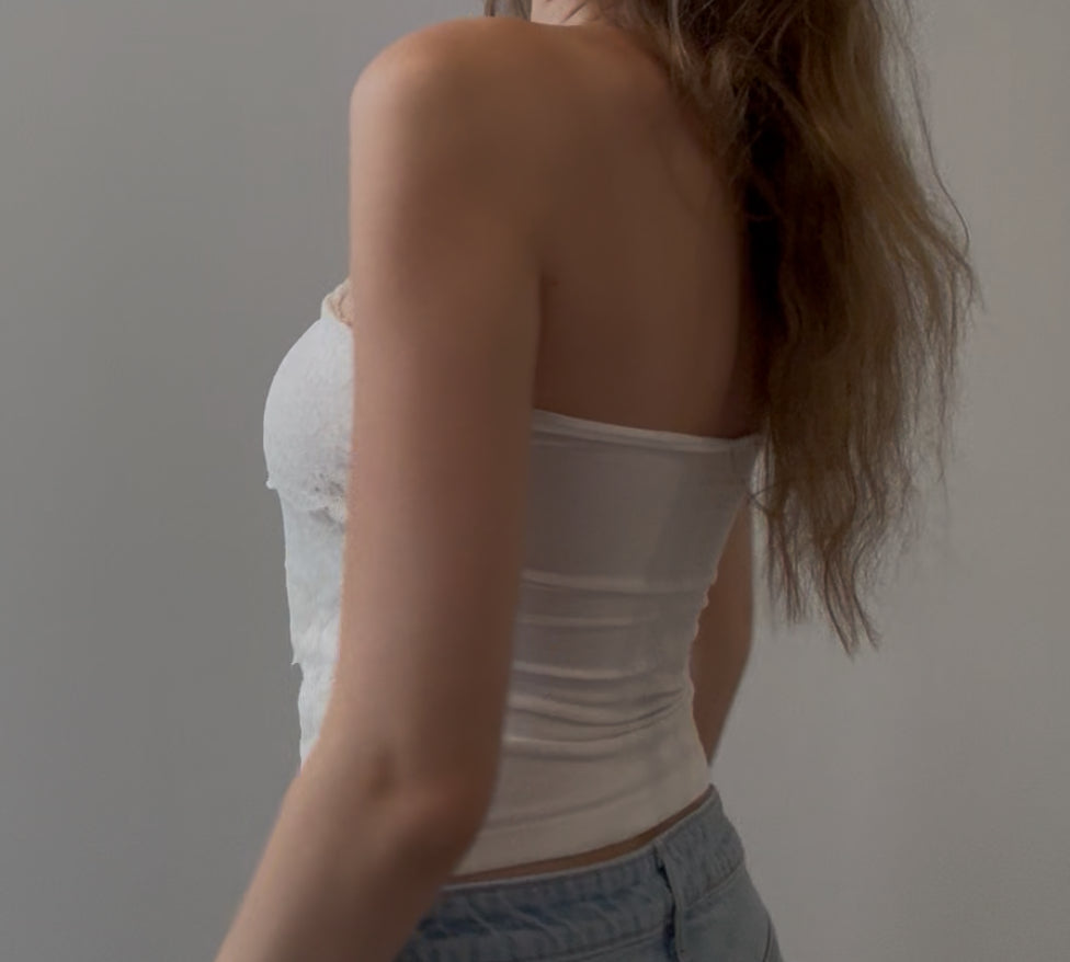 White Lace Tube Top