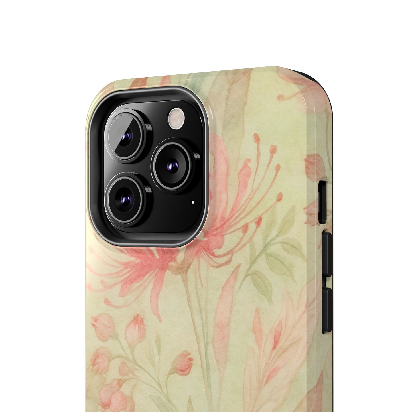 Pink Mint Floral - Protective Phone Case
