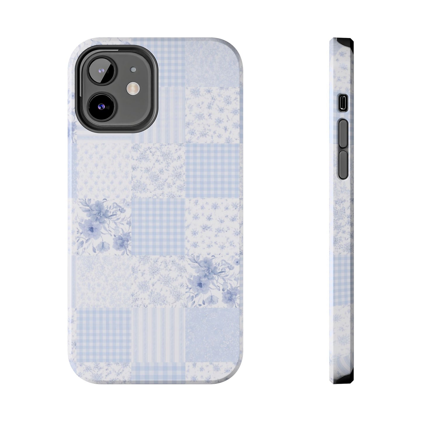 Baby Blue Plaid - Protective Phone Case