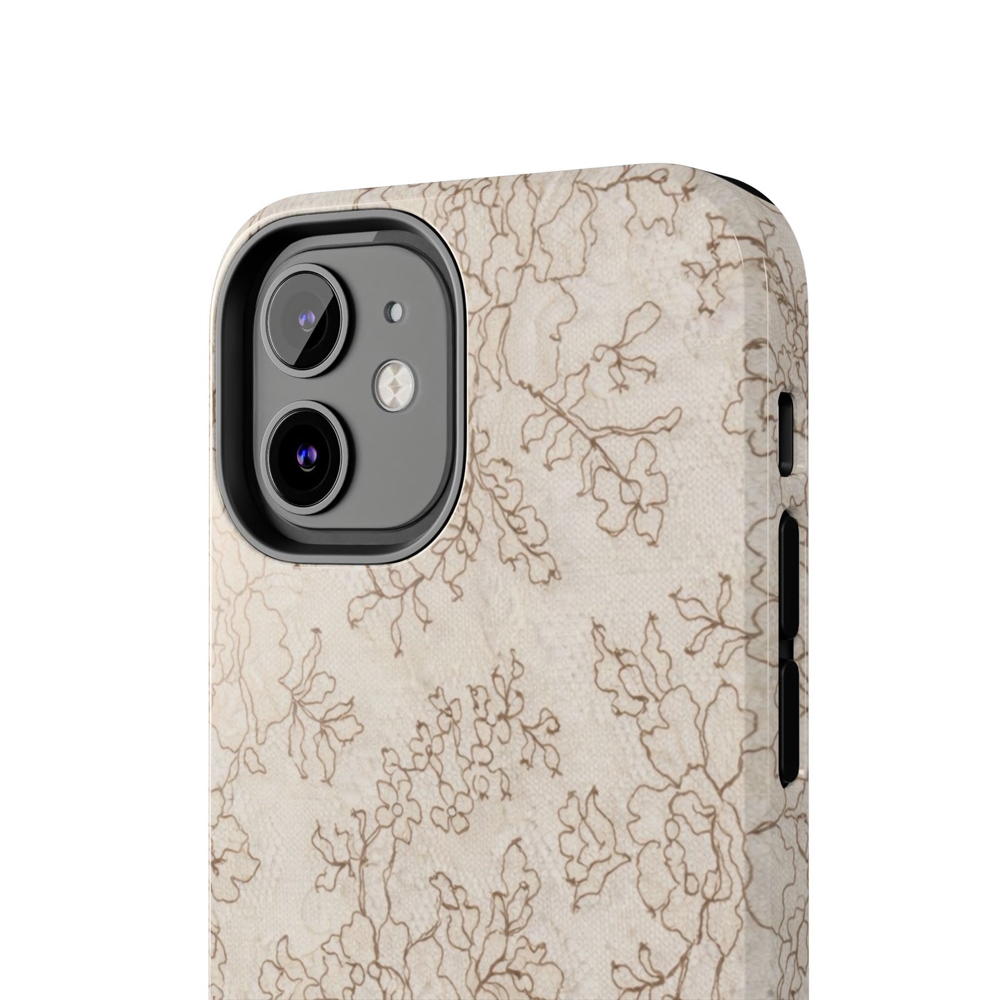 Vintage Beige Lace - Protective Phone Case