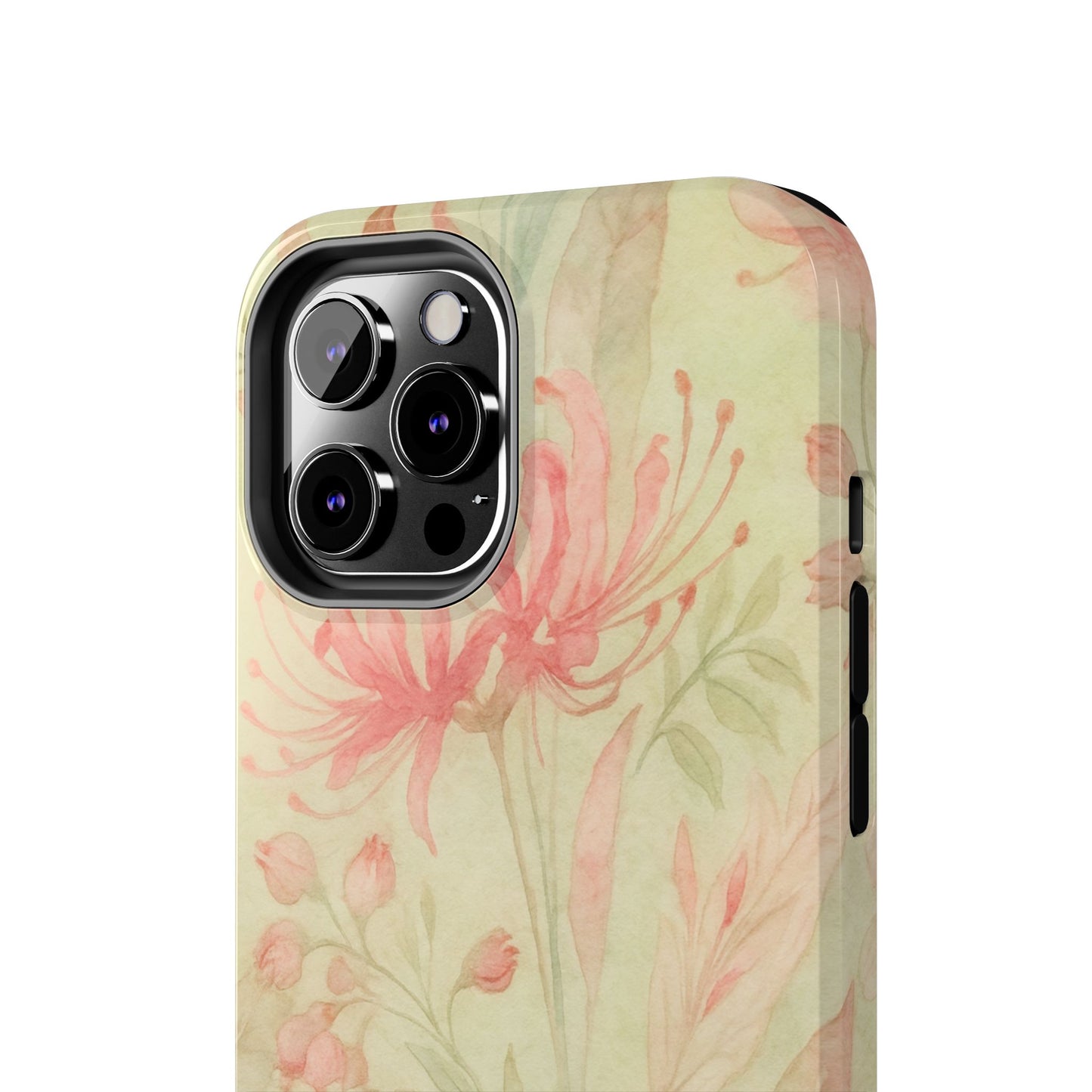 Pink Mint Floral - Protective Phone Case
