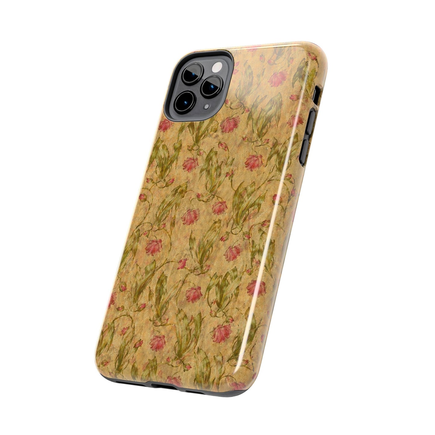 Roses on Aged Paper - Protective Phone Case