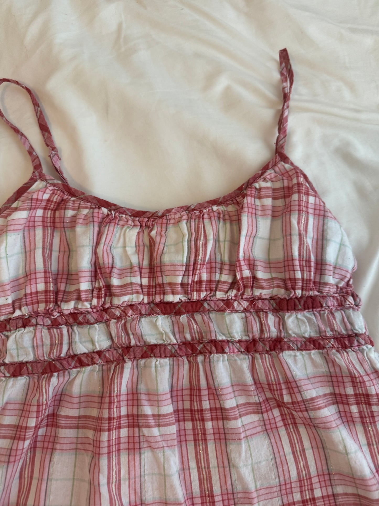 Red and Pink Plaid Cami