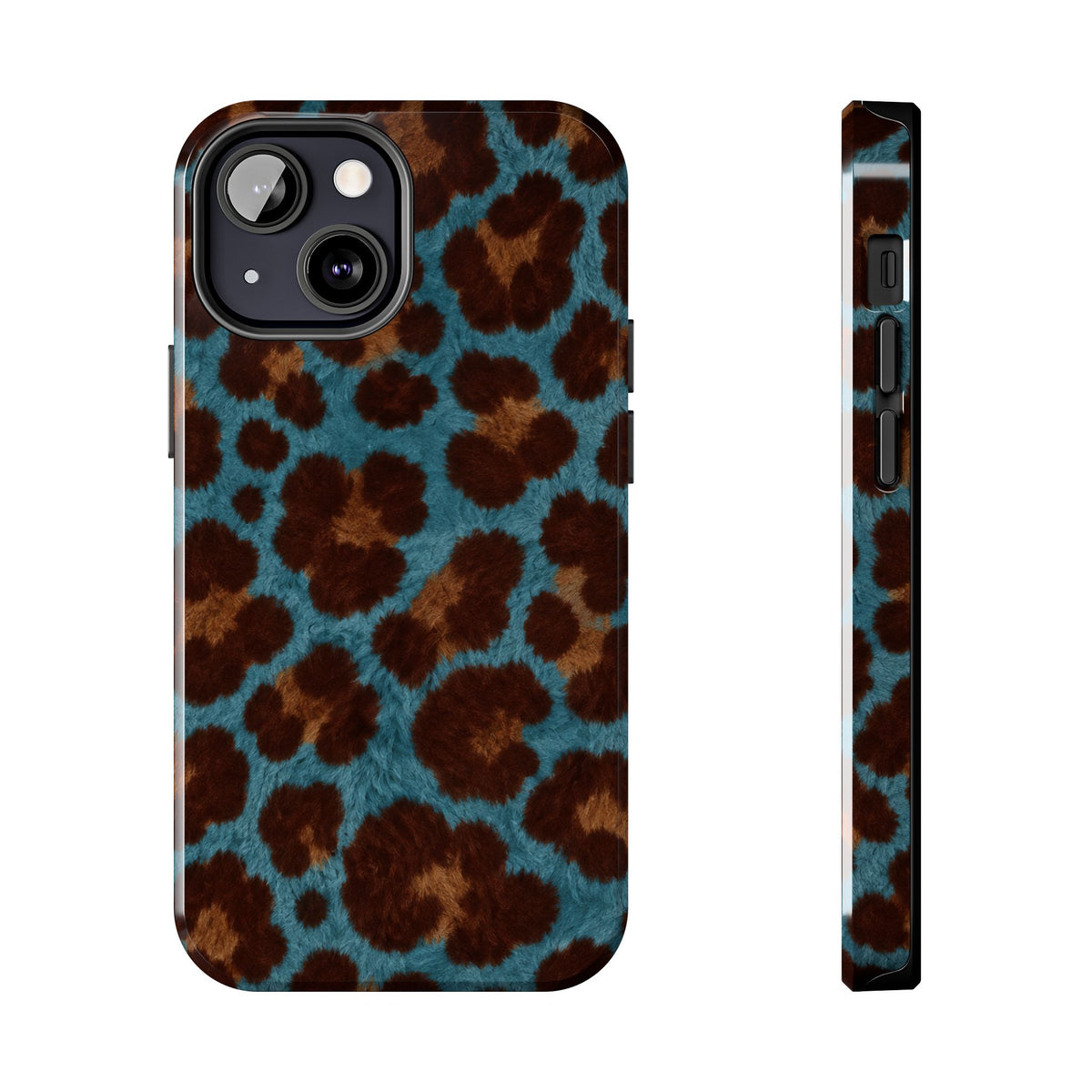 Teal Leopard - Protective Phone Case