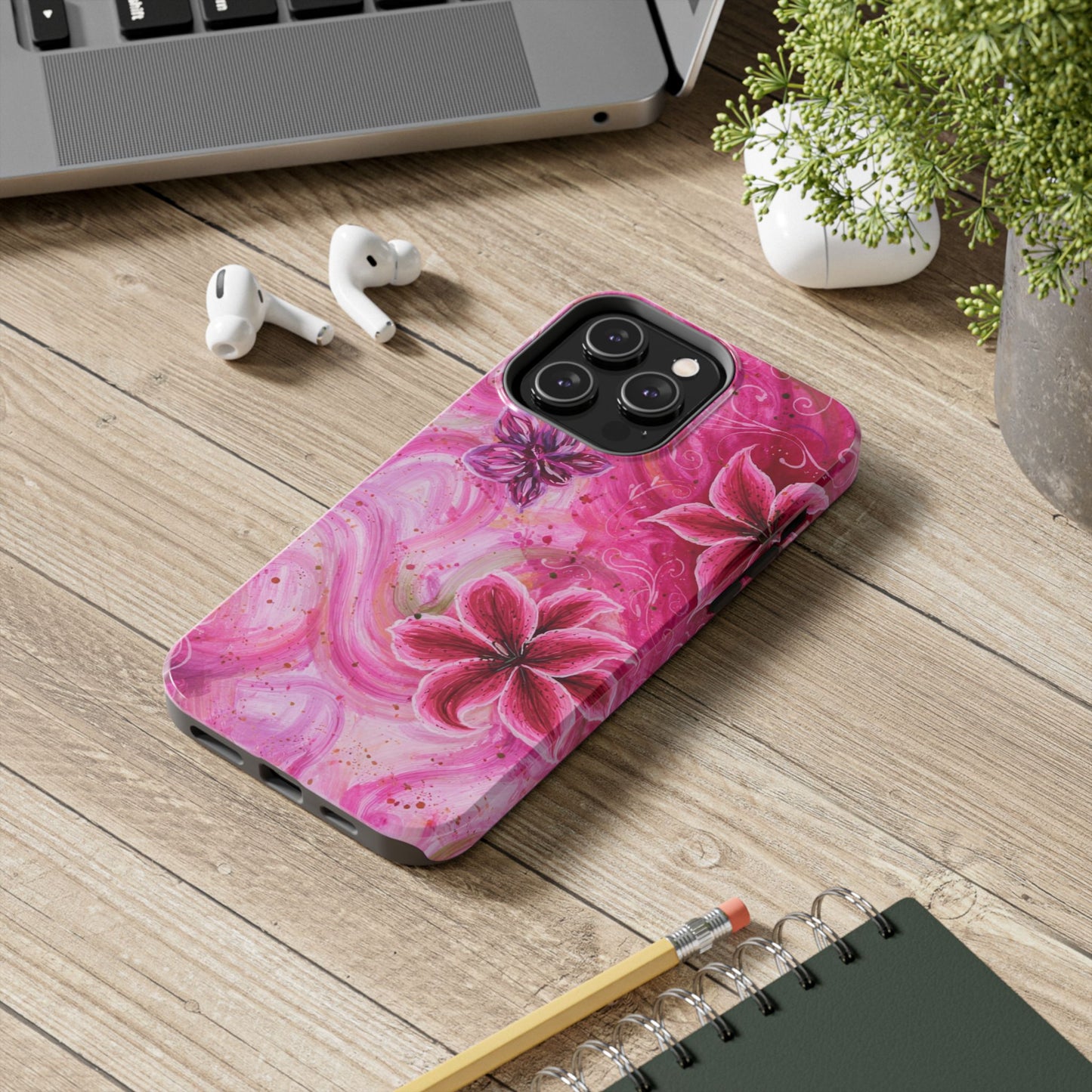 Watercolor Hibiscus - Protective Phone Case