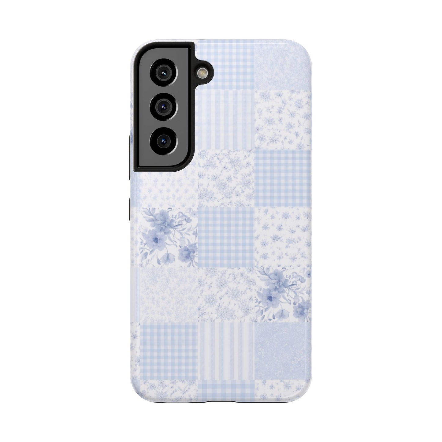 Baby Blue Plaid - Protective Phone Case