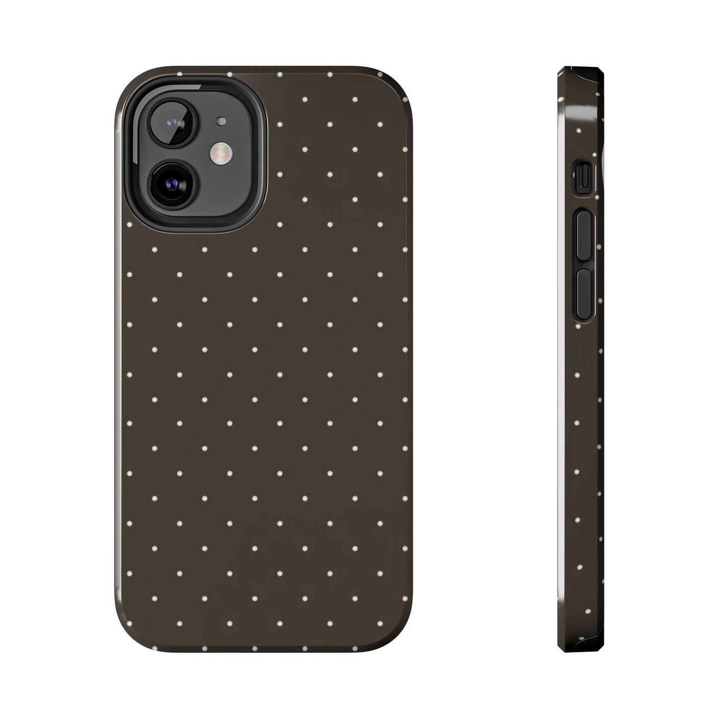Brown Mini Polka Dot - Protective Phone Case