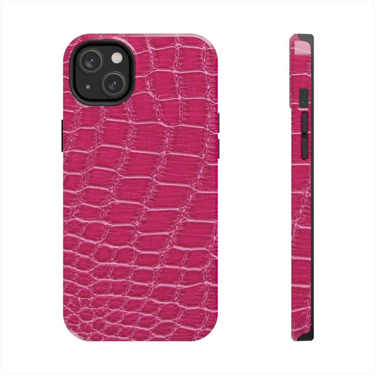 Pink Crocodile Pattern - Protective Phone Case