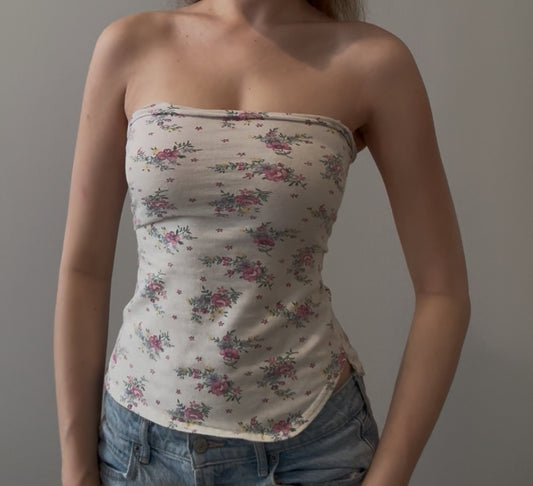 Vintage Floral Tube Top