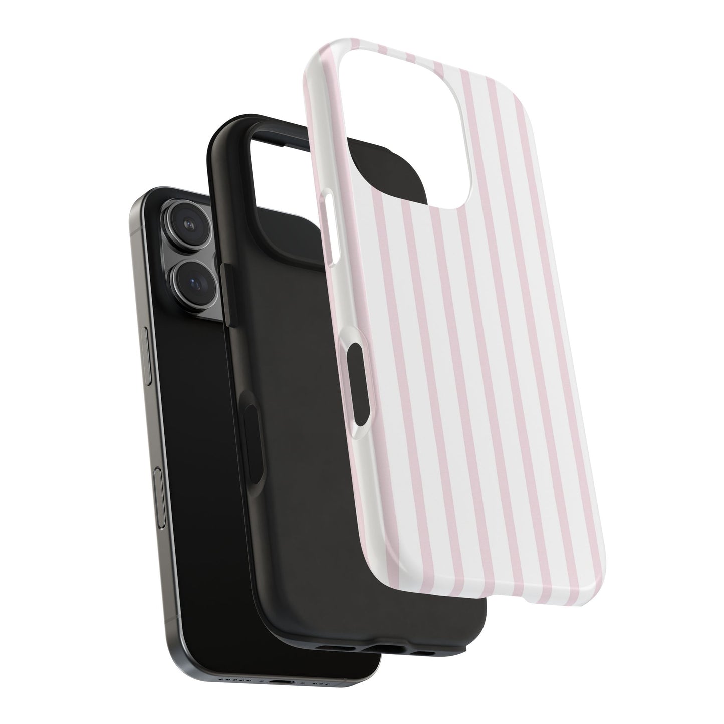 Pink Vertical Stripes - Protective Phone Case