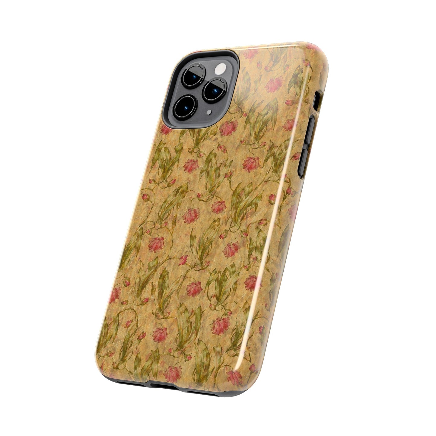 Roses on Aged Paper - Protective Phone Case