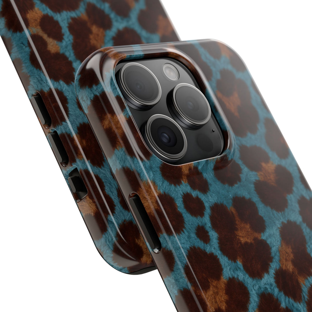 Teal Leopard - Protective Phone Case