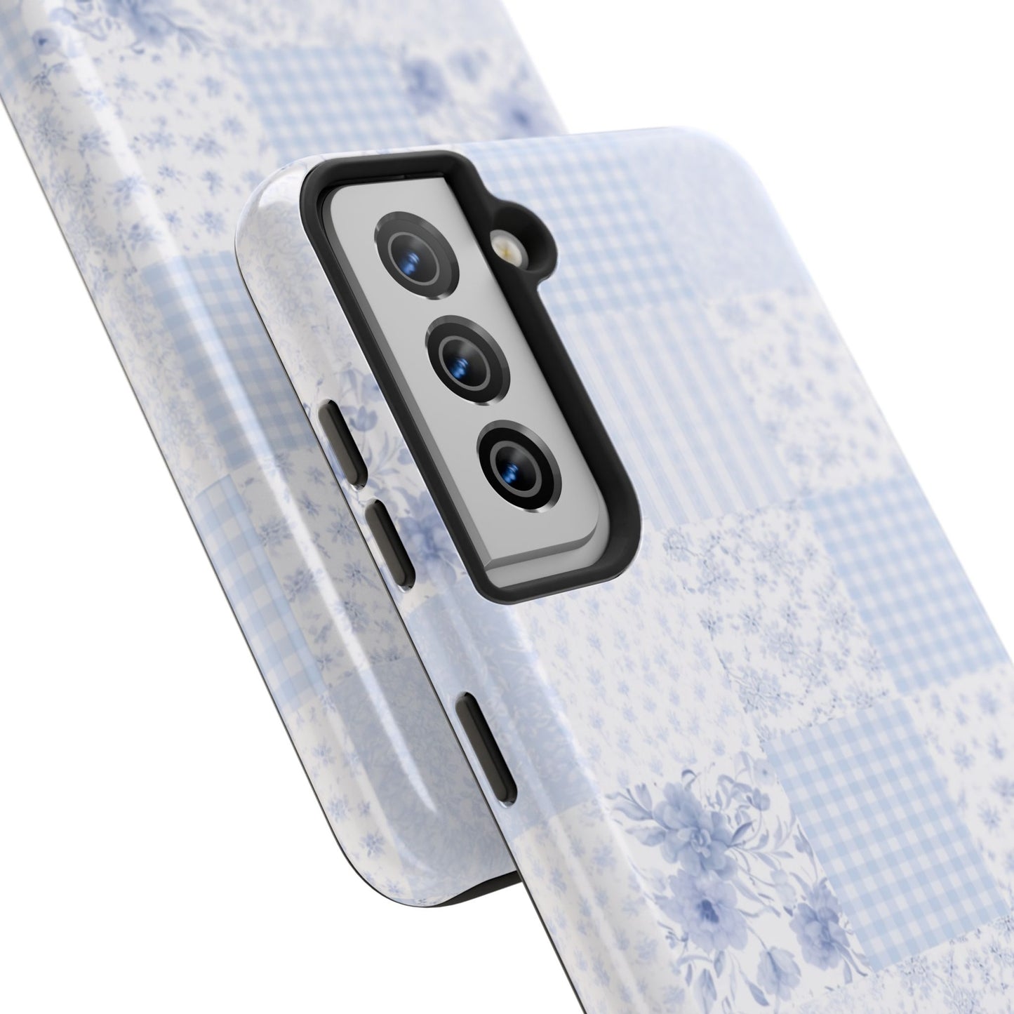 Baby Blue Plaid - Protective Phone Case