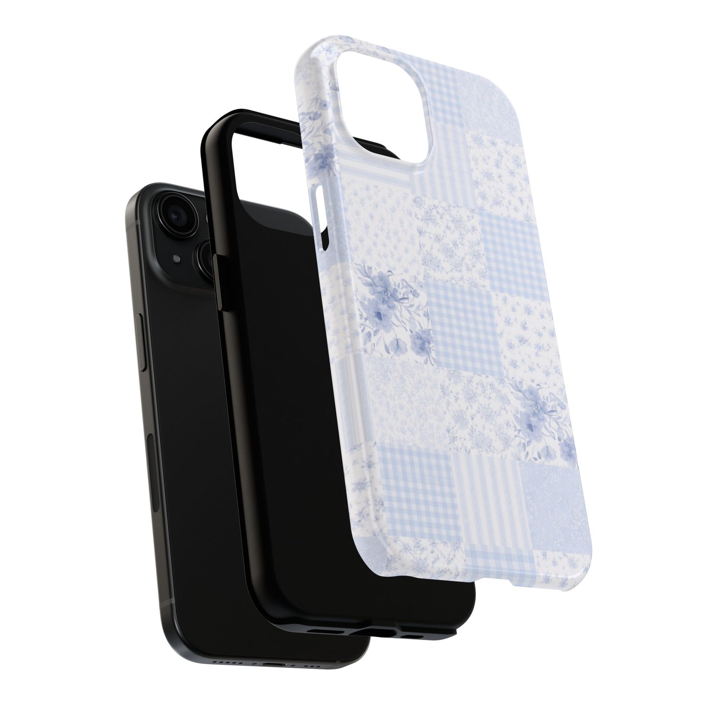 Baby Blue Plaid - Protective Phone Case